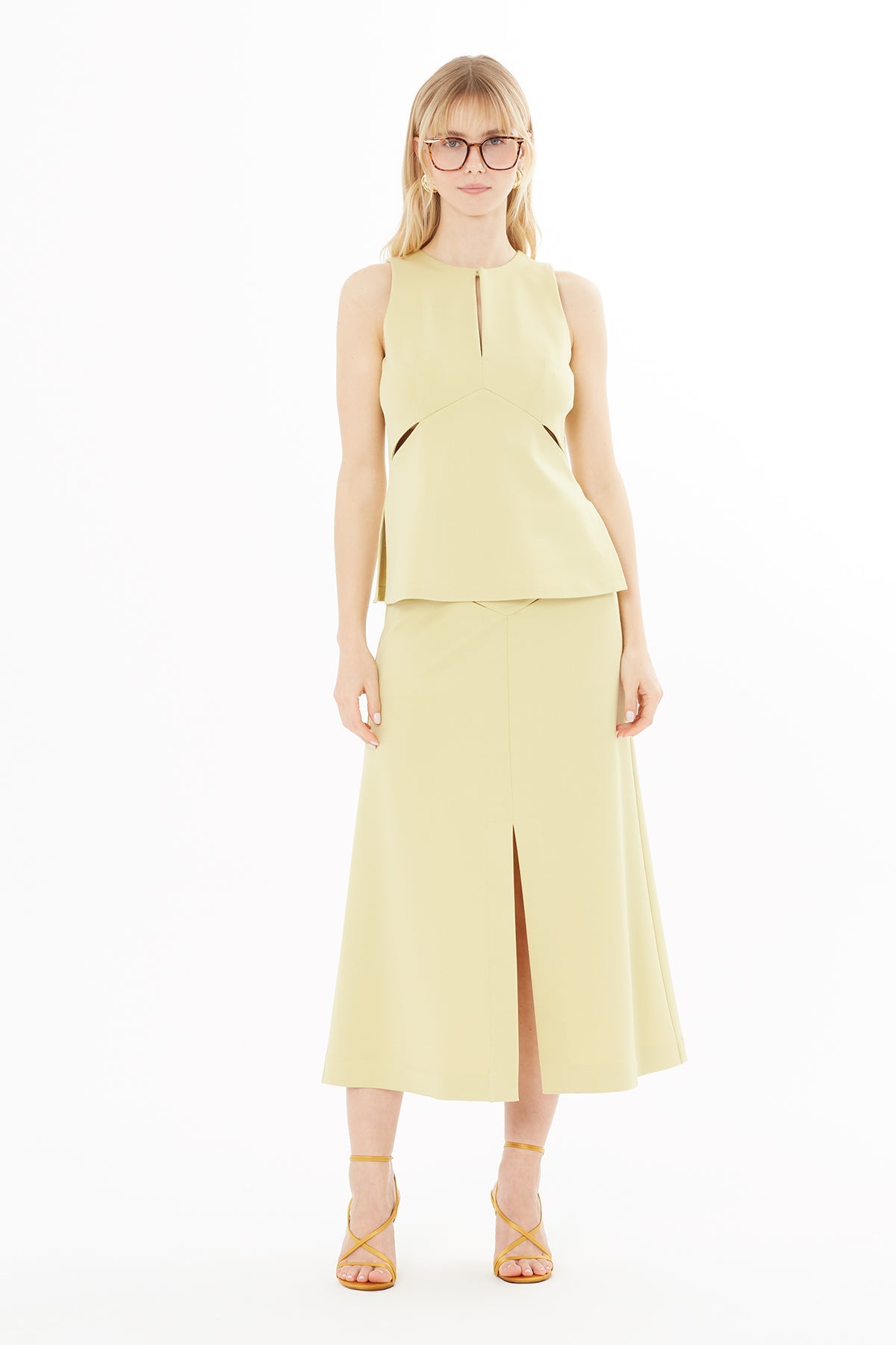 Yellow Window Detail Blouse