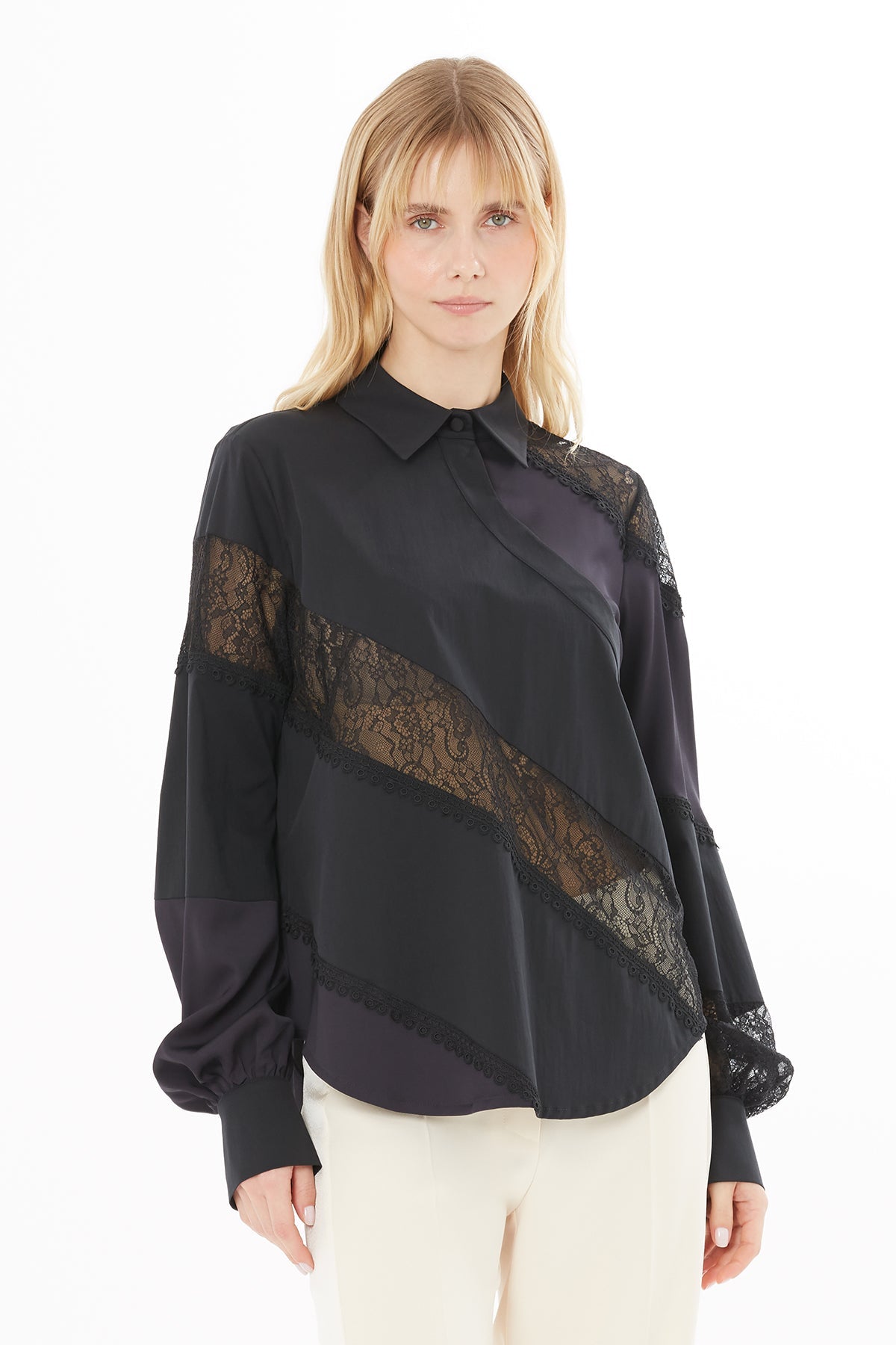 Black Tulle Shirt