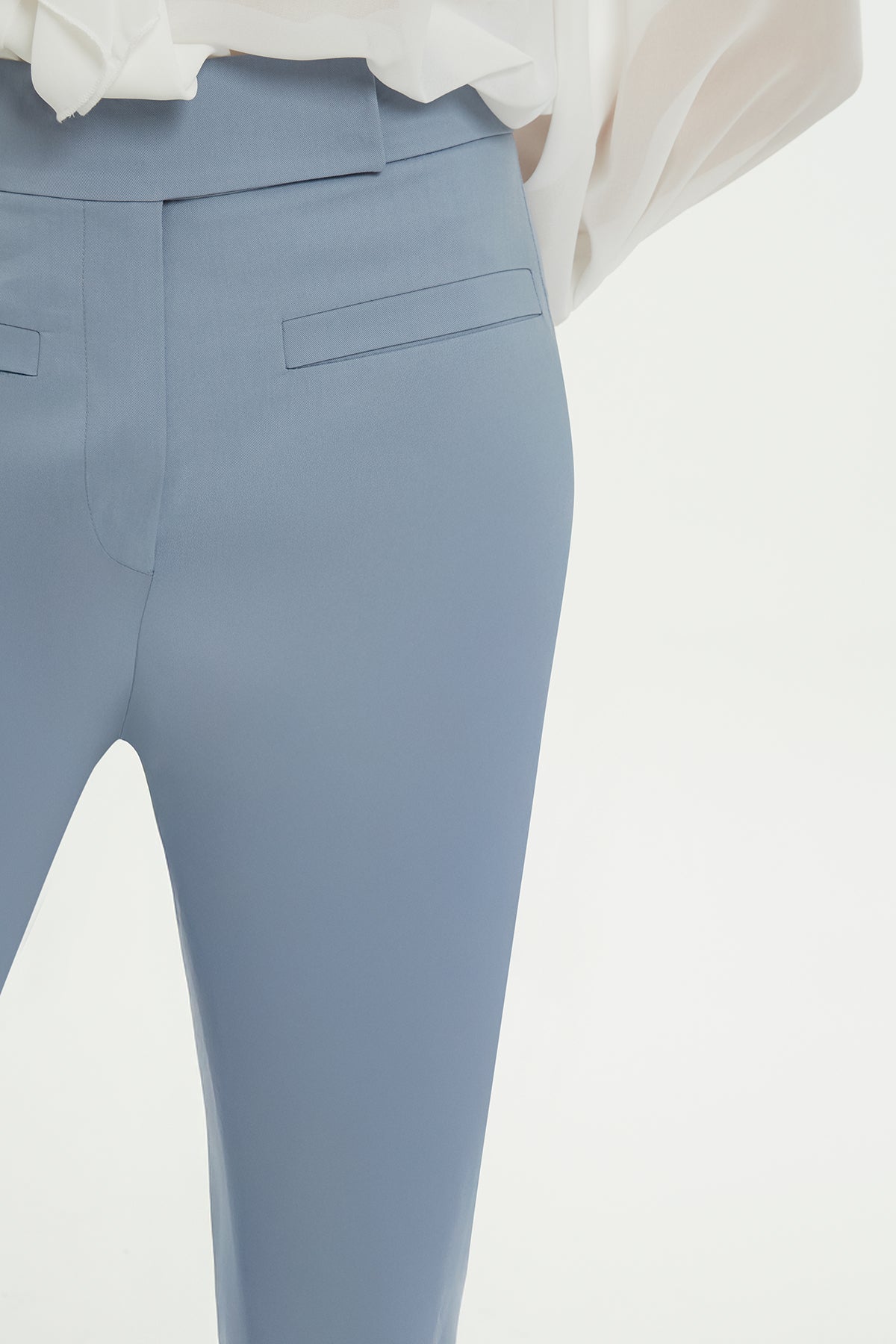 Blue Trousers with Pocket Detail
