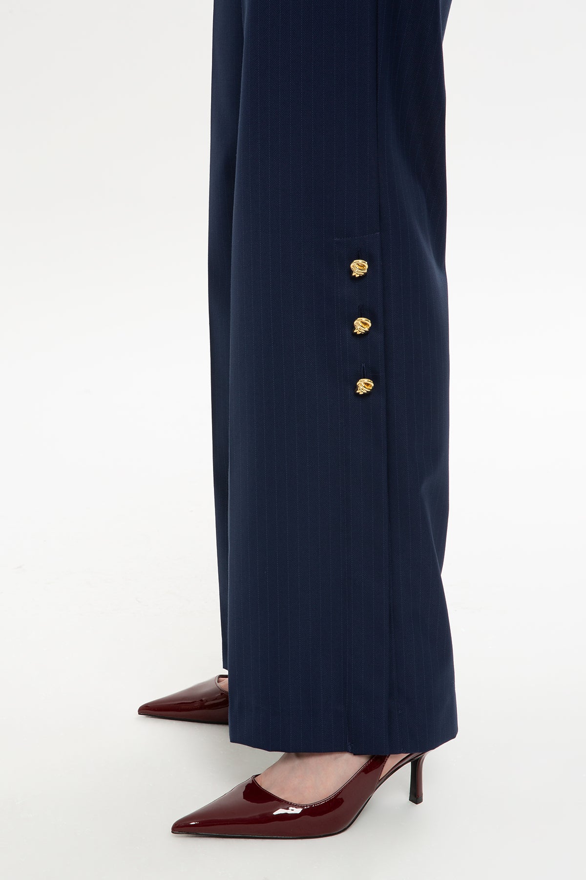 Navy Set with Short-Sleeve Blouse