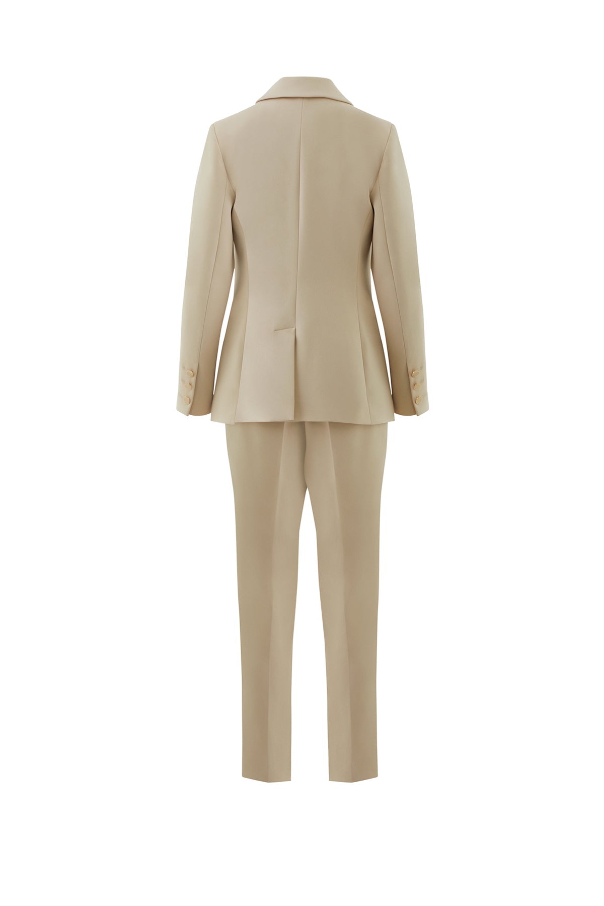 Beige Suit with Carrot-Fit Trousers