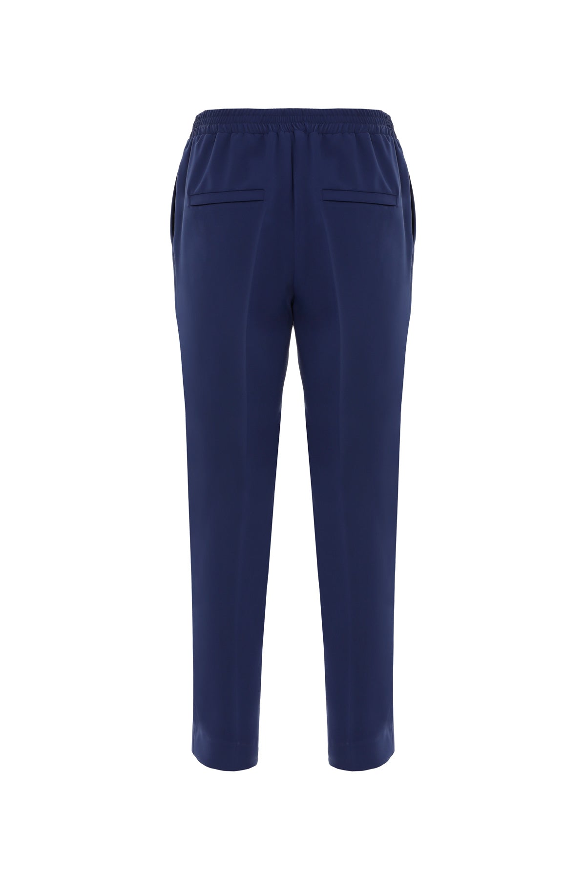 Navy Straight-Leg Trousers