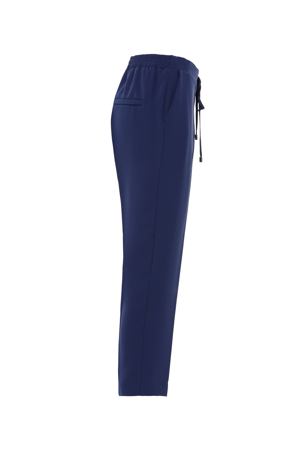Navy Straight-Leg Trousers
