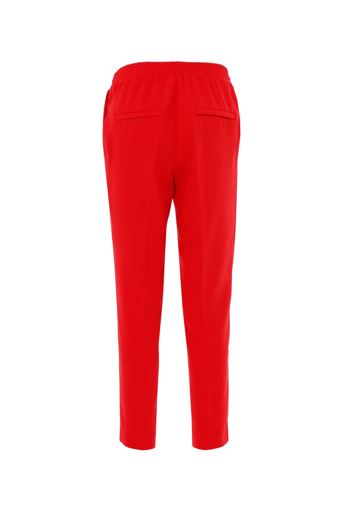 Red Straight-Leg Trousers
