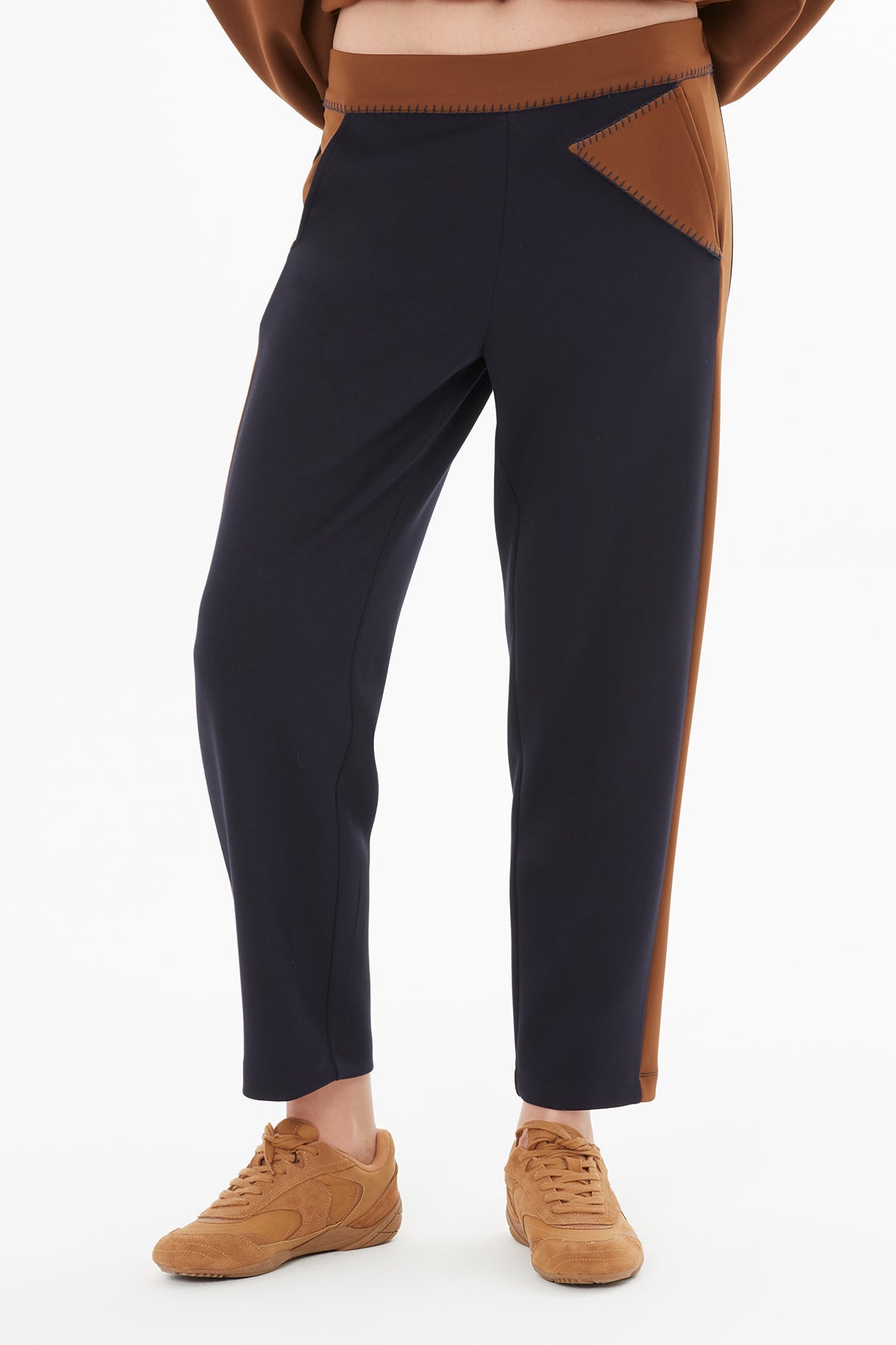 Navy Carrot Fit Sweatpants