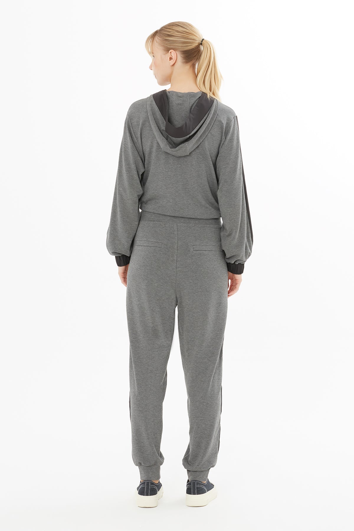 Grey High-Waist Sweatpants
