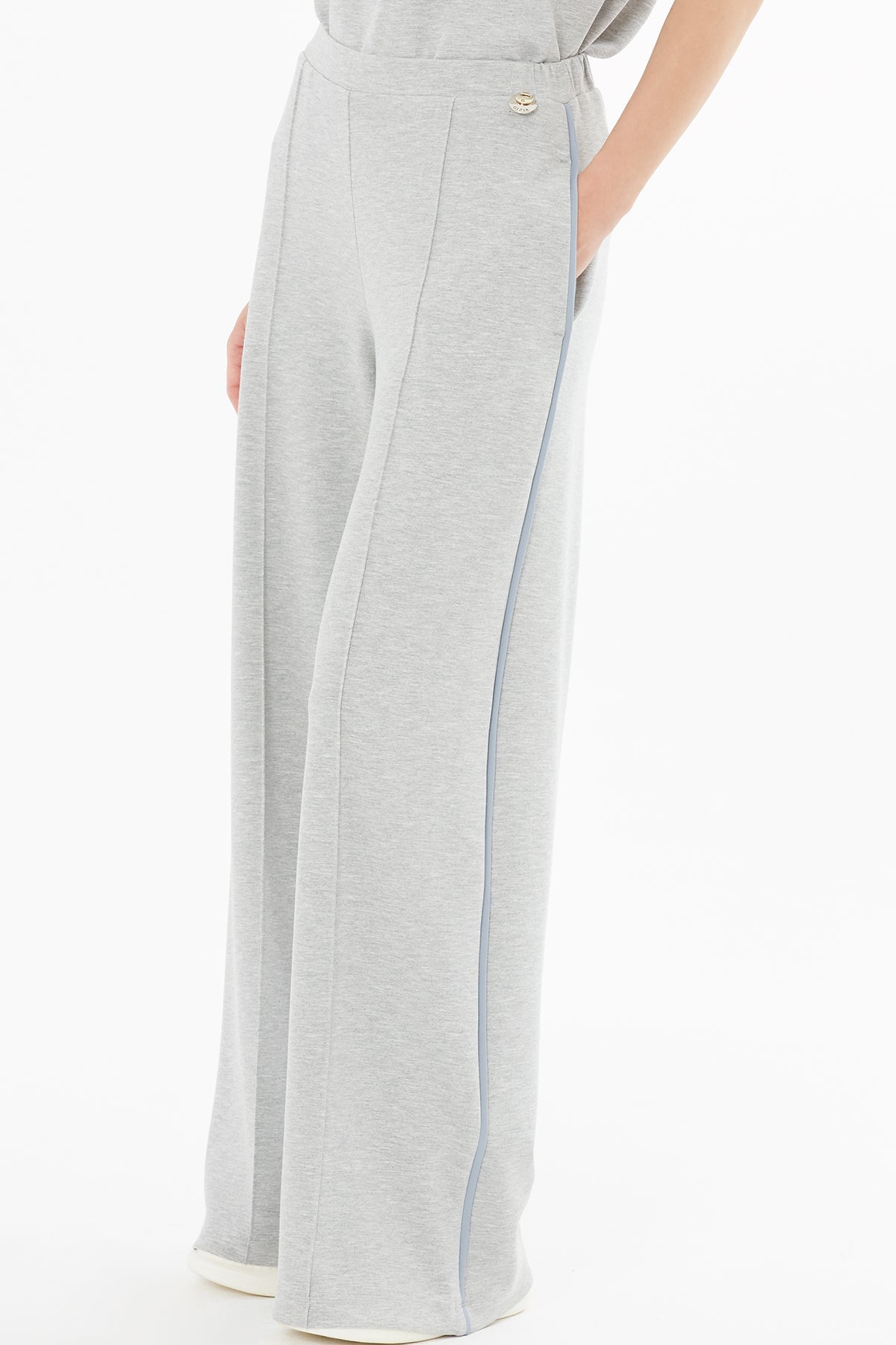 Grey Wide-Leg Sweatpants
