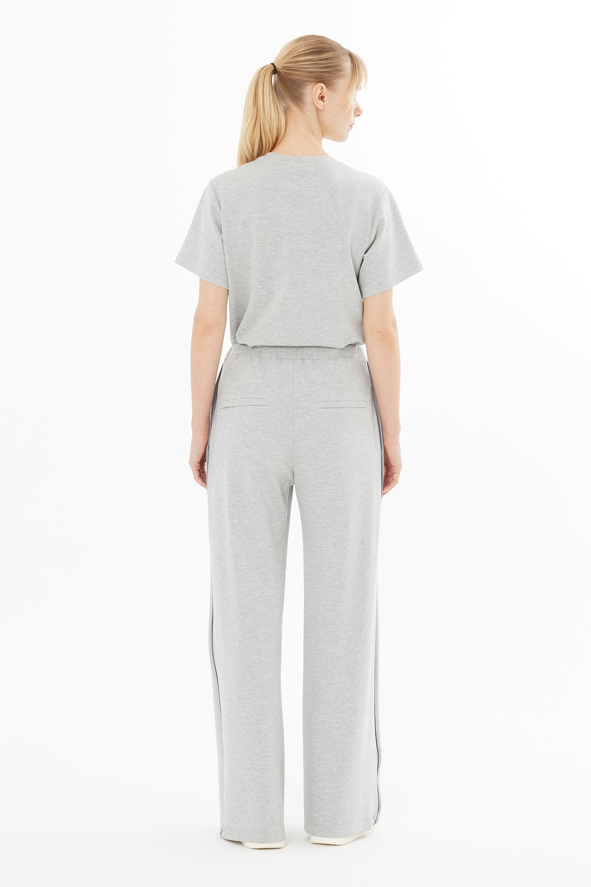 Grey Wide-Leg Sweatpants