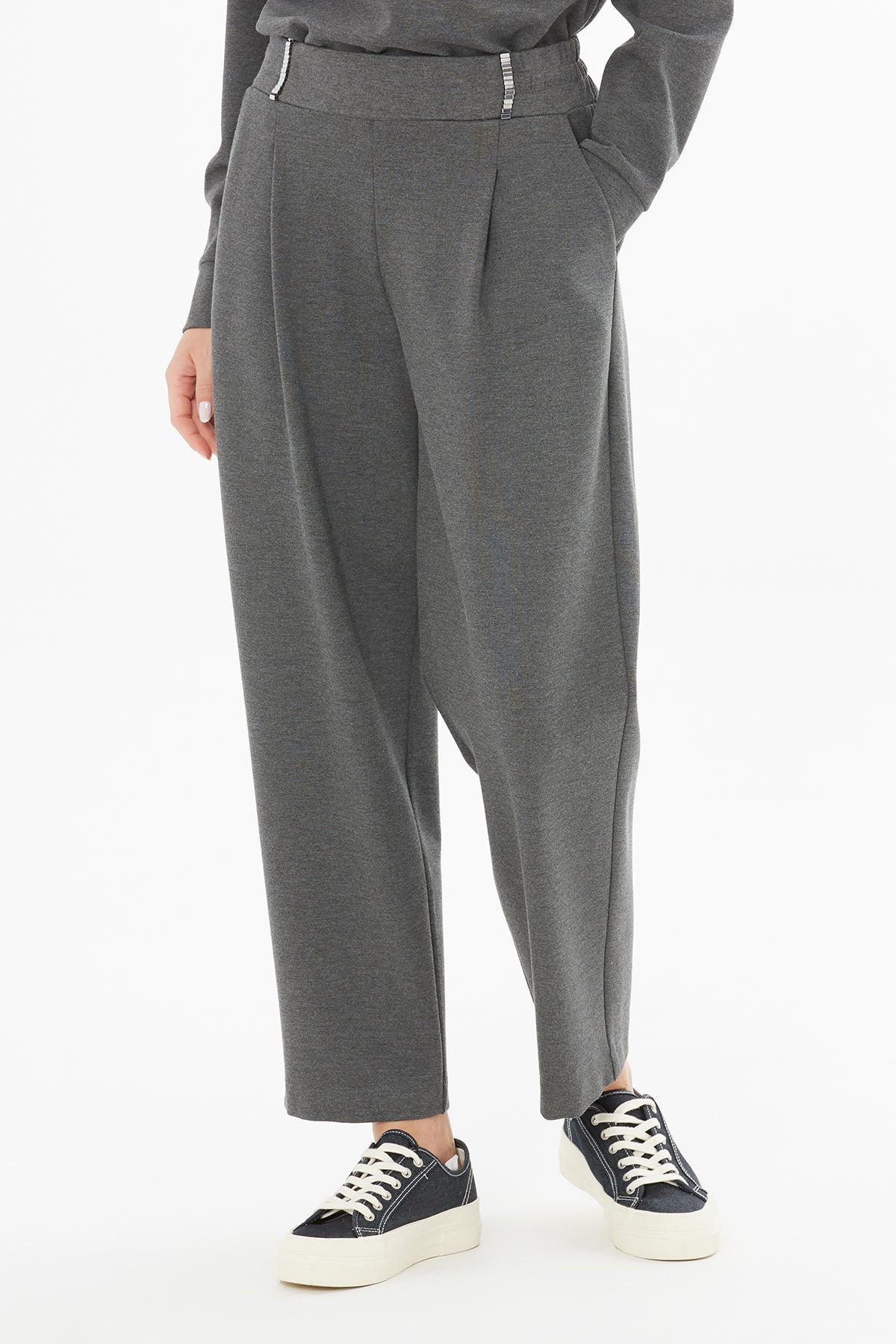 Elastic Hem Tracksuit with Embroidery Detail