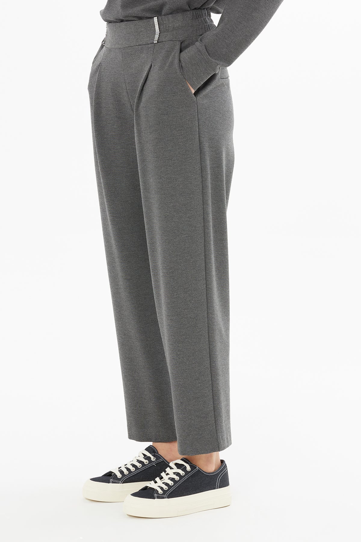 Elastic Hem Tracksuit with Embroidery Detail
