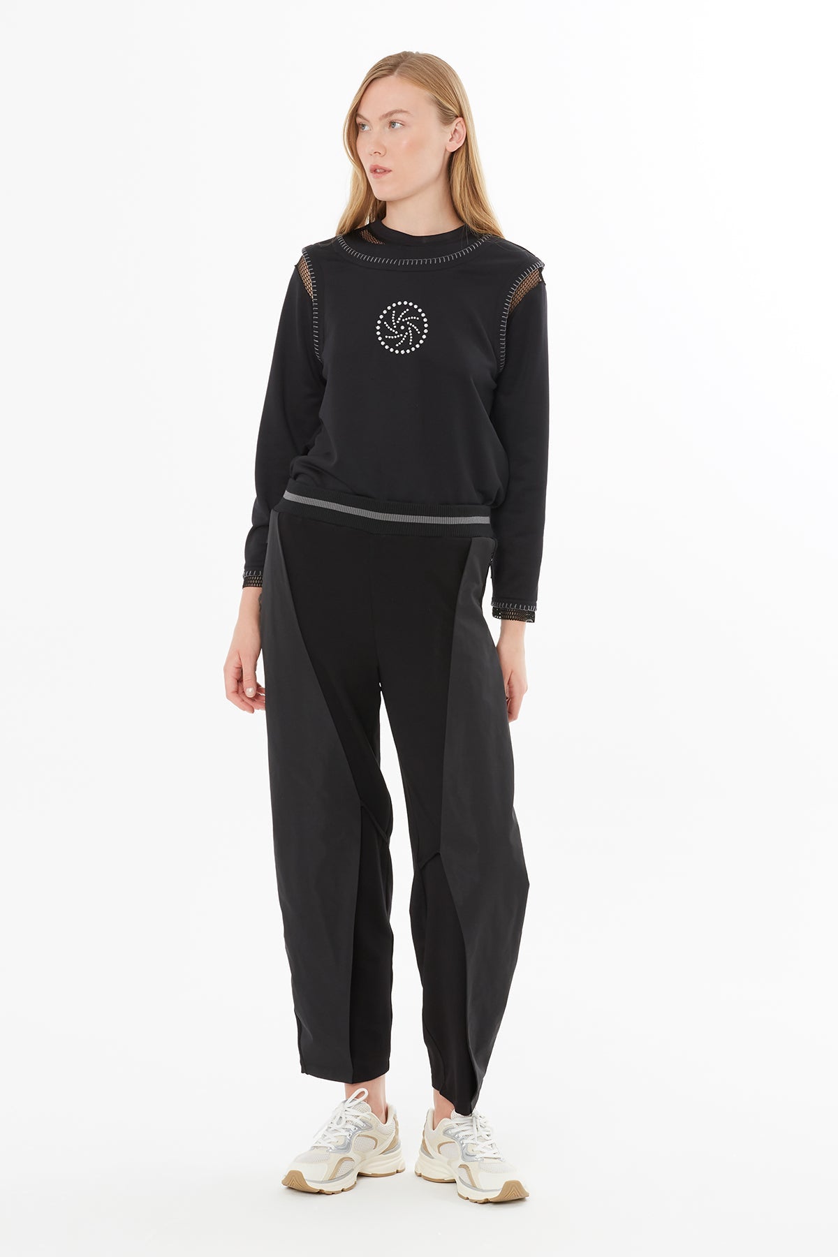 Black Ankle-Length Sweatpants