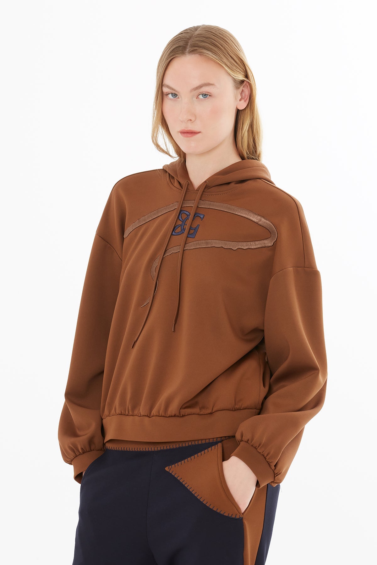 Brown Sweatshirt with G-Logo