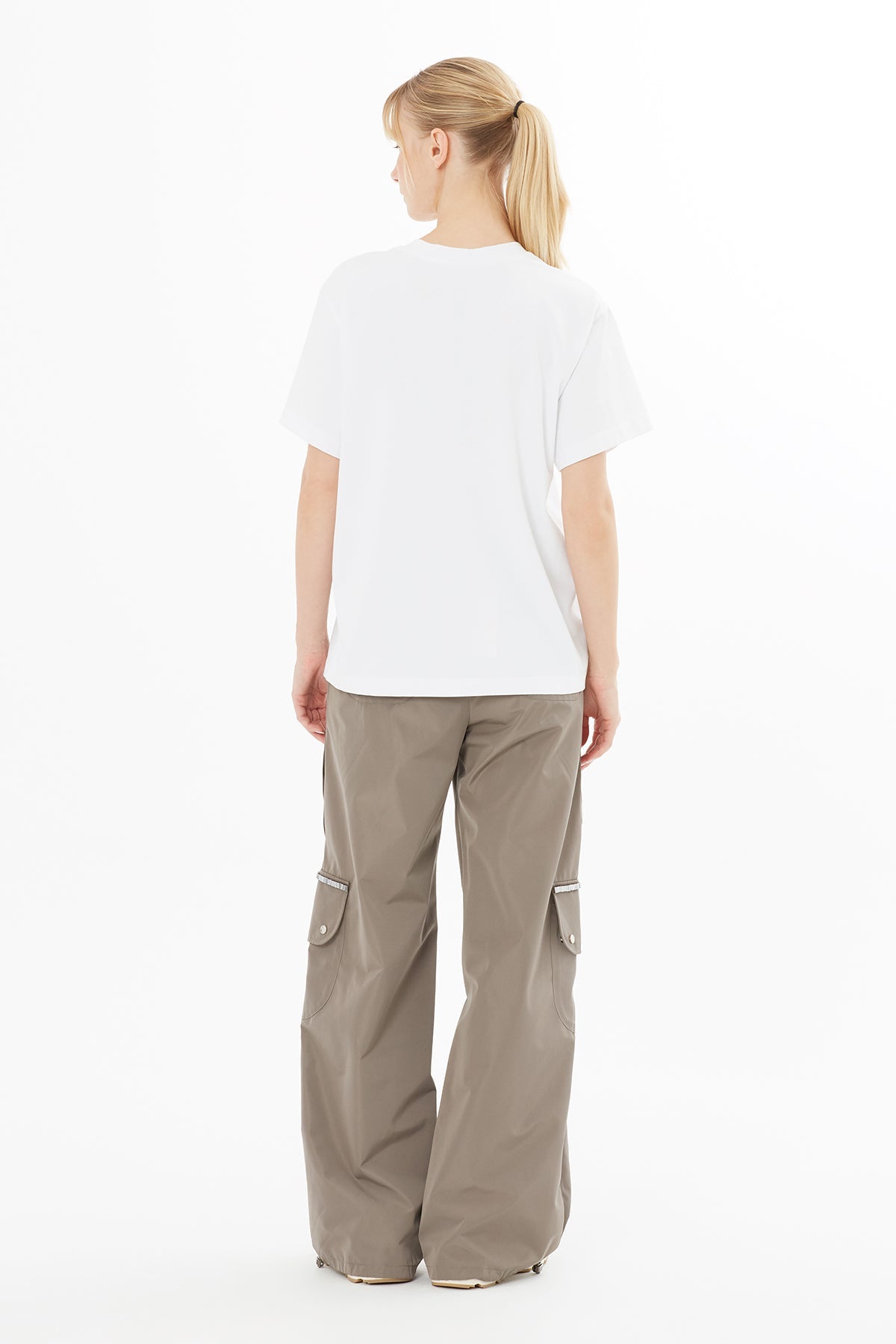 Ecru T-Shirt with Pocket Detail