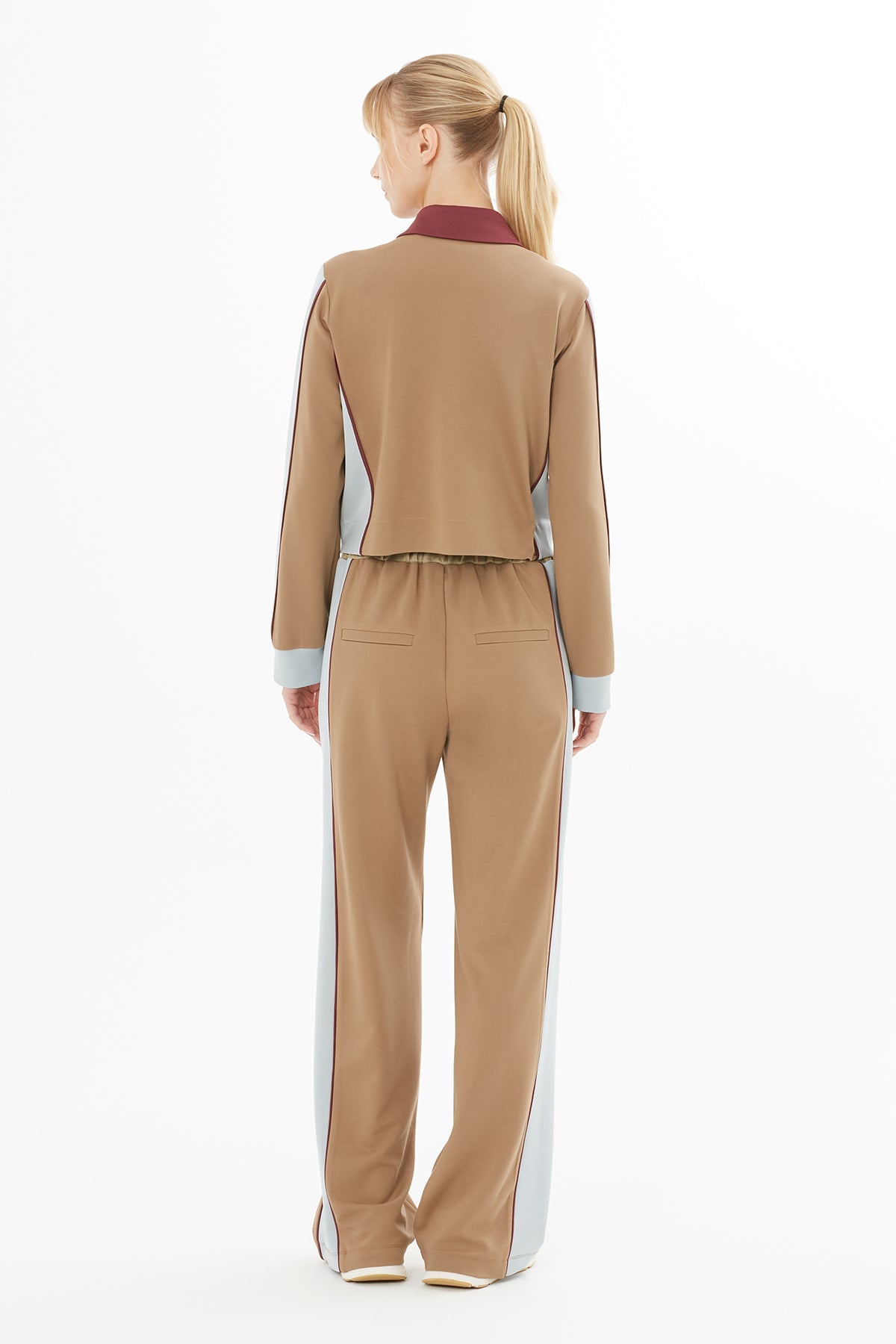 Beige Jacket with Logo Detail