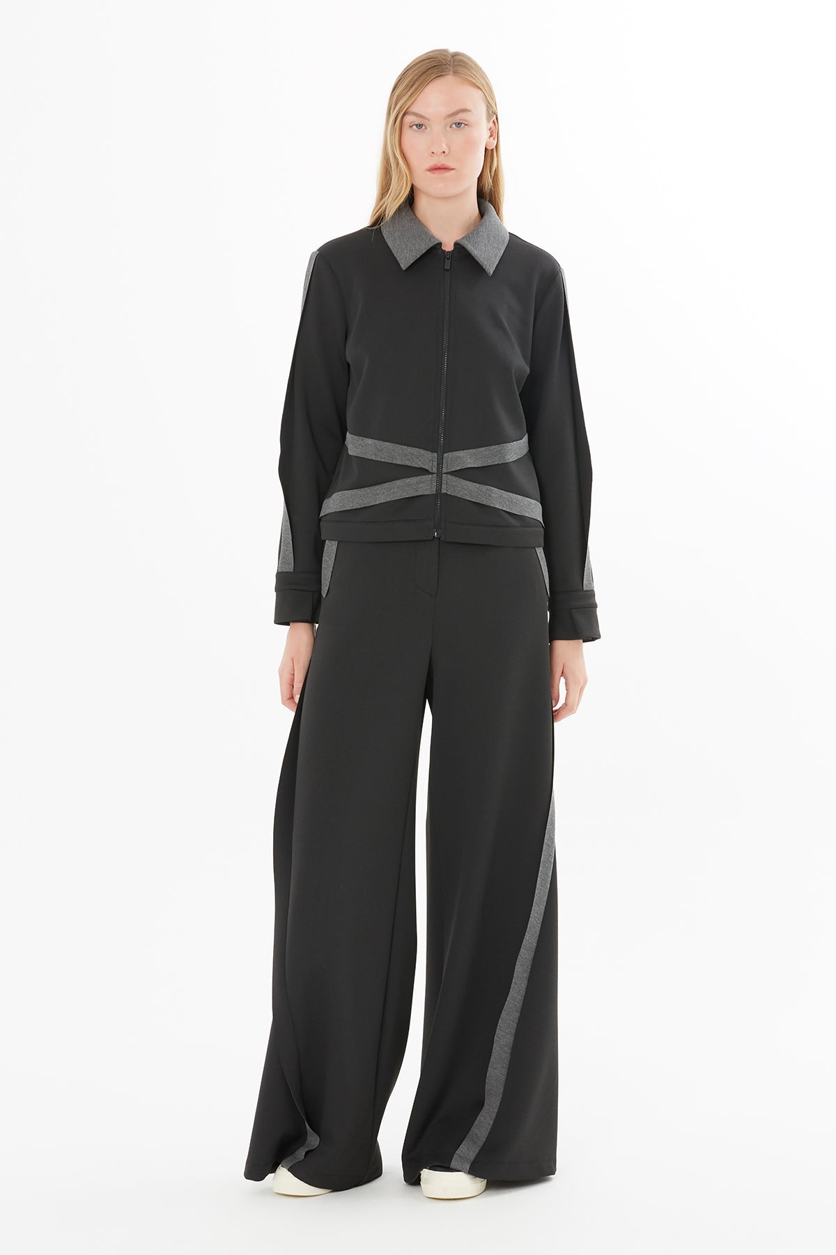 Black Jacket with Stitching Detail