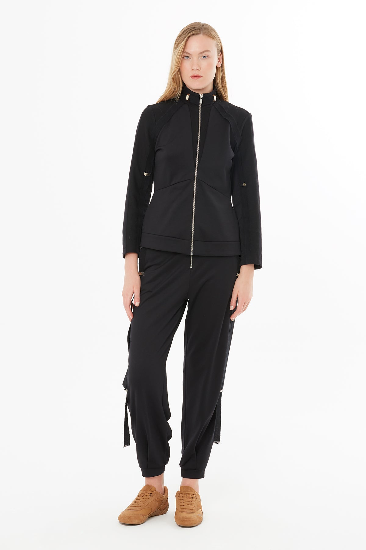 Black Jacket with Accessory Details