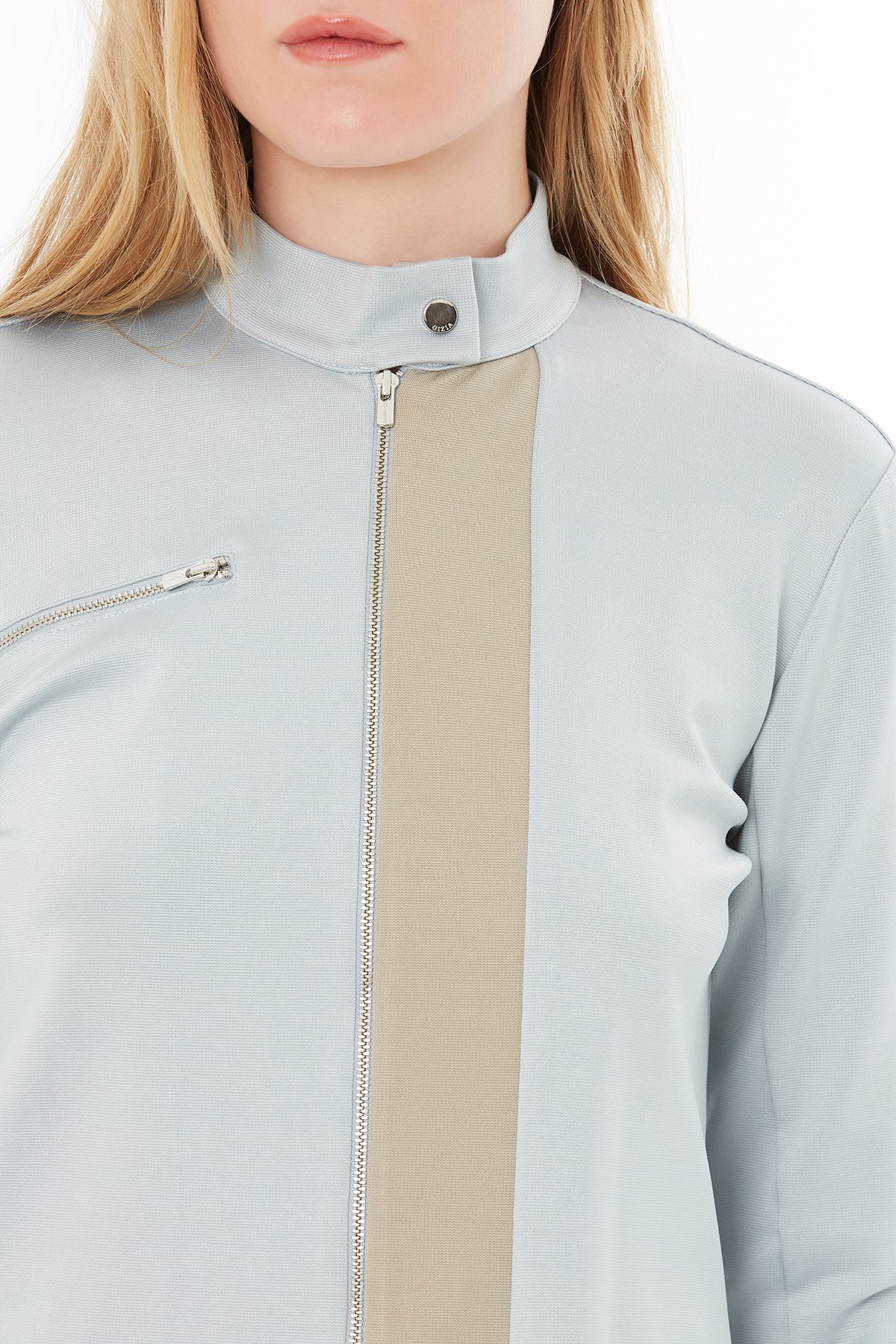 Grey Jacket with Printed Back Detail