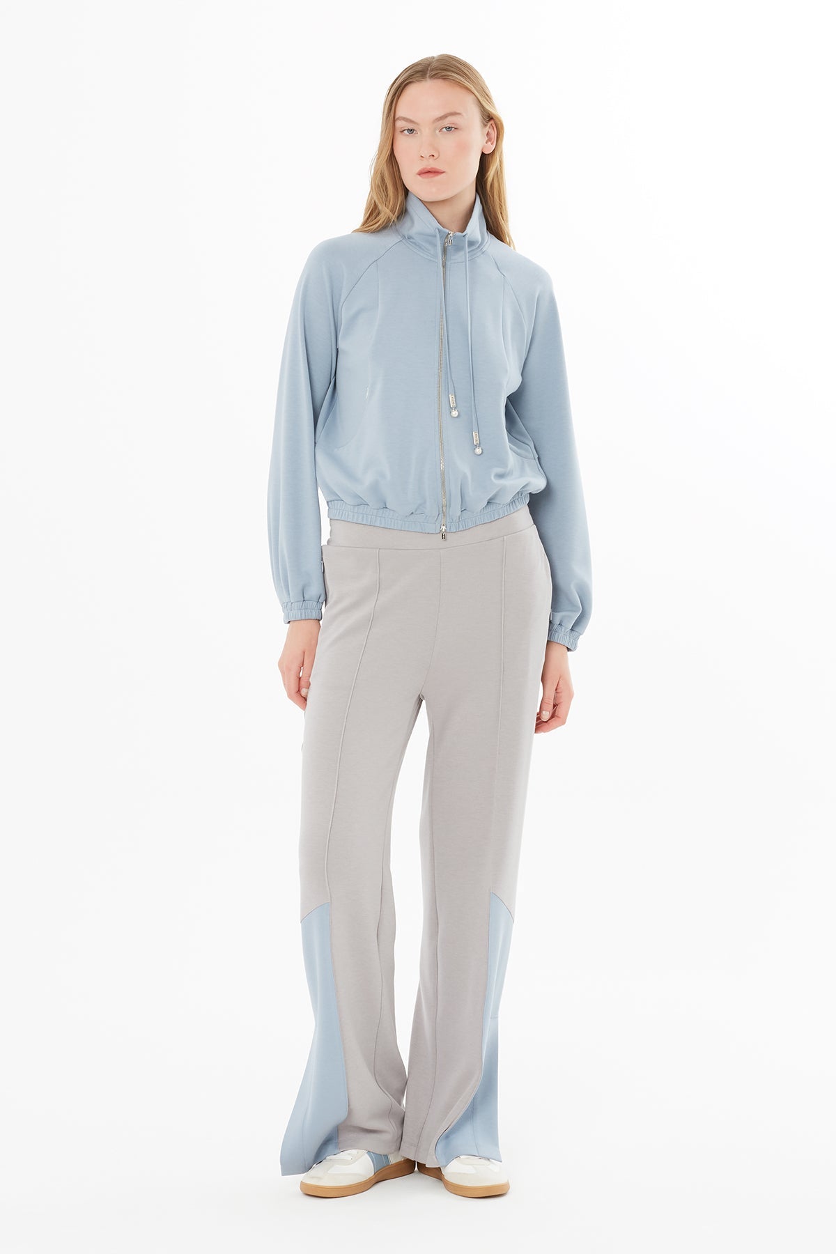 Blue Tracksuit Top with Zipper