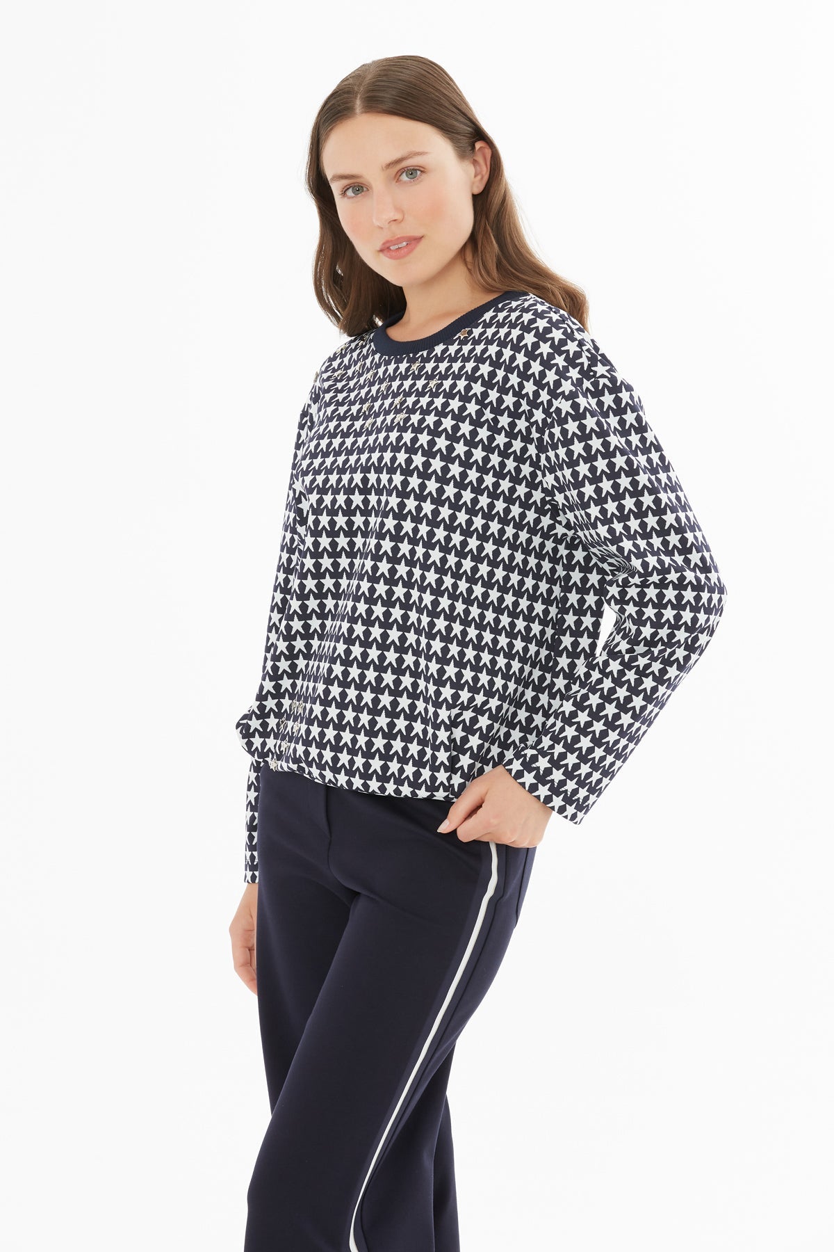 Printed Knit Blouse
