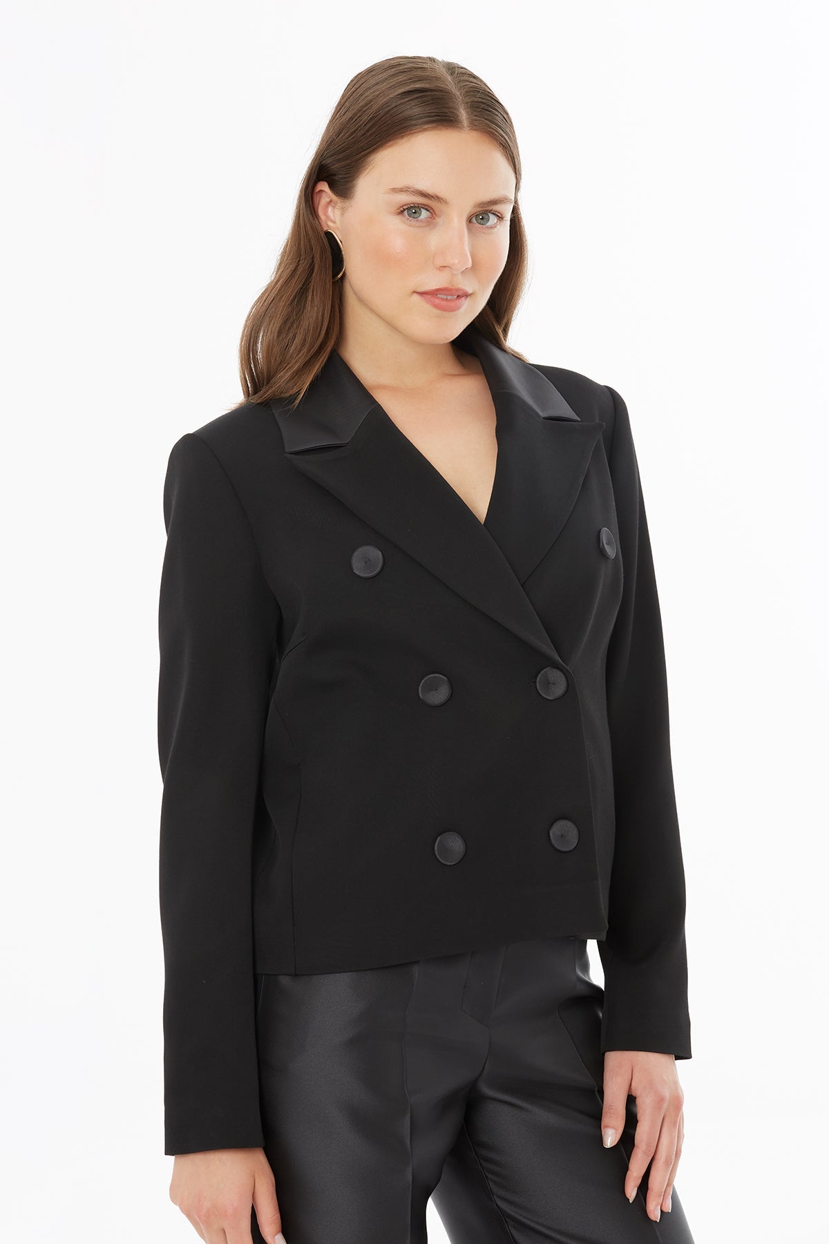 Black Double-Breasted Jacket