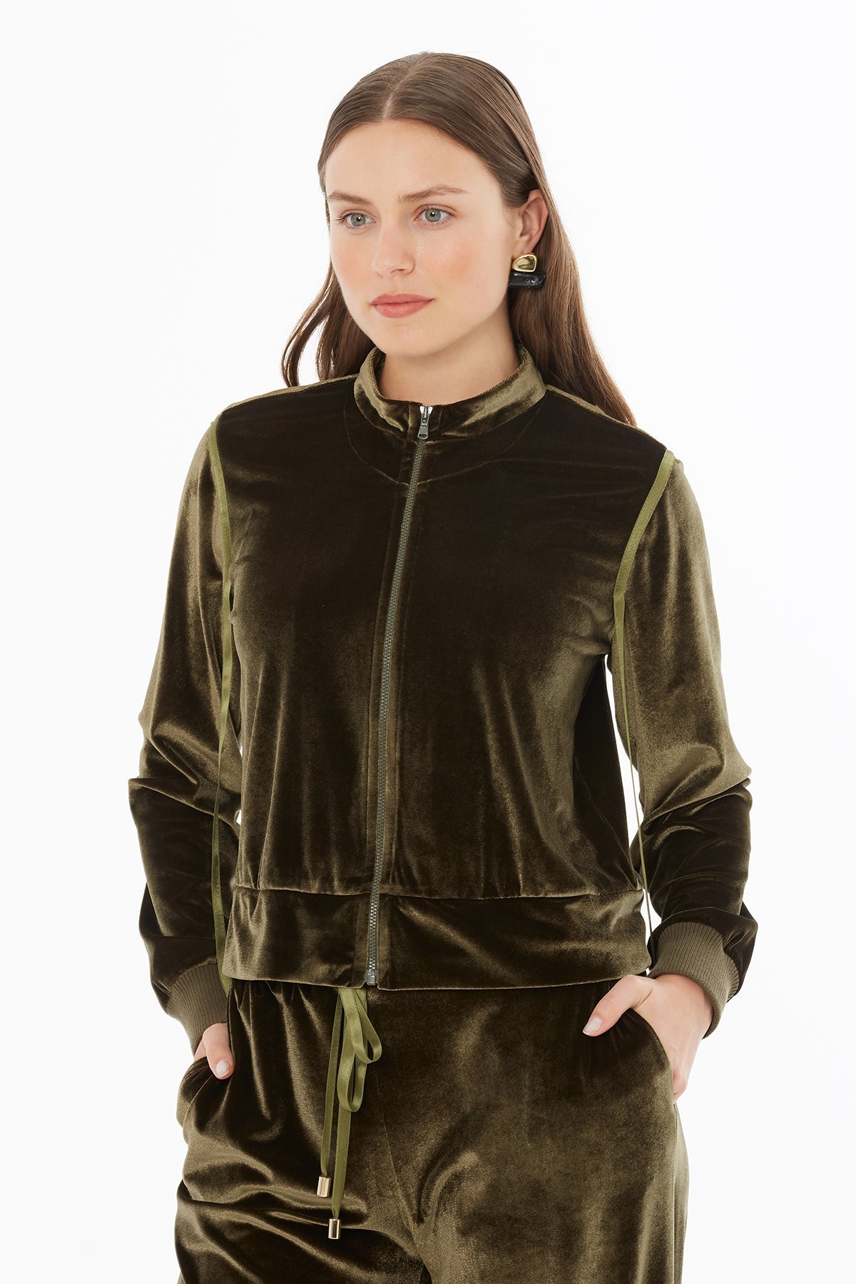 Khaki Velvet Jacket