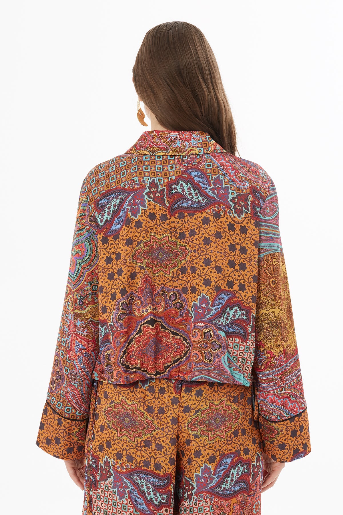 Printed Shirt-Collar Jacket