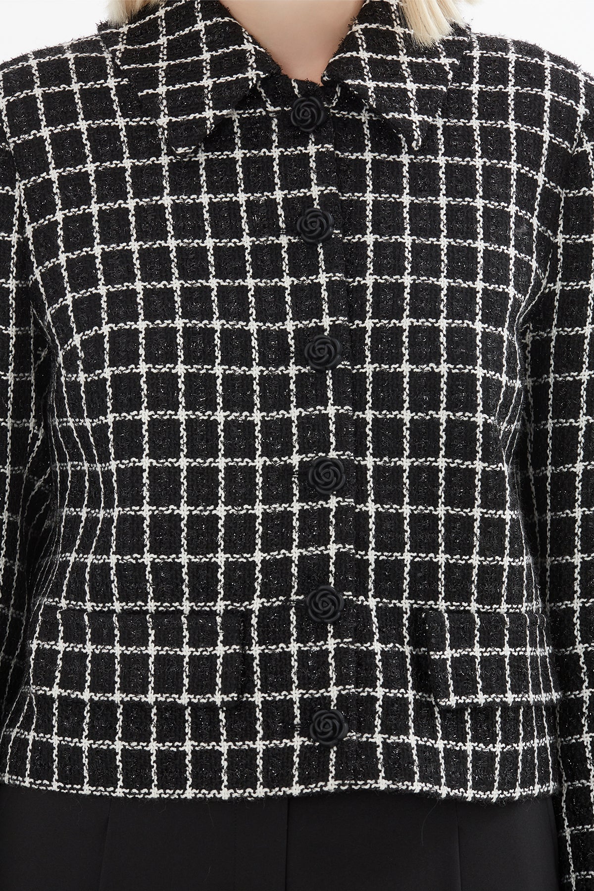 Suit with Jacket with Single Closure and Palazzo Pants