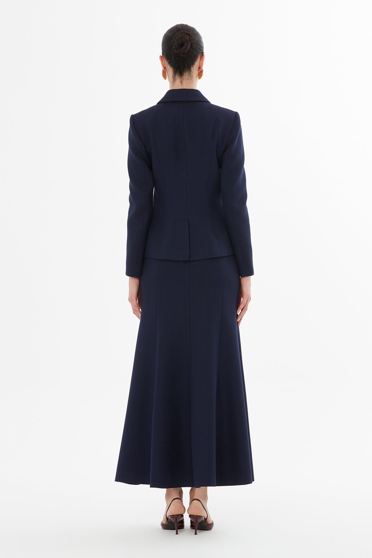 Navy Button-Down Jacket Suit