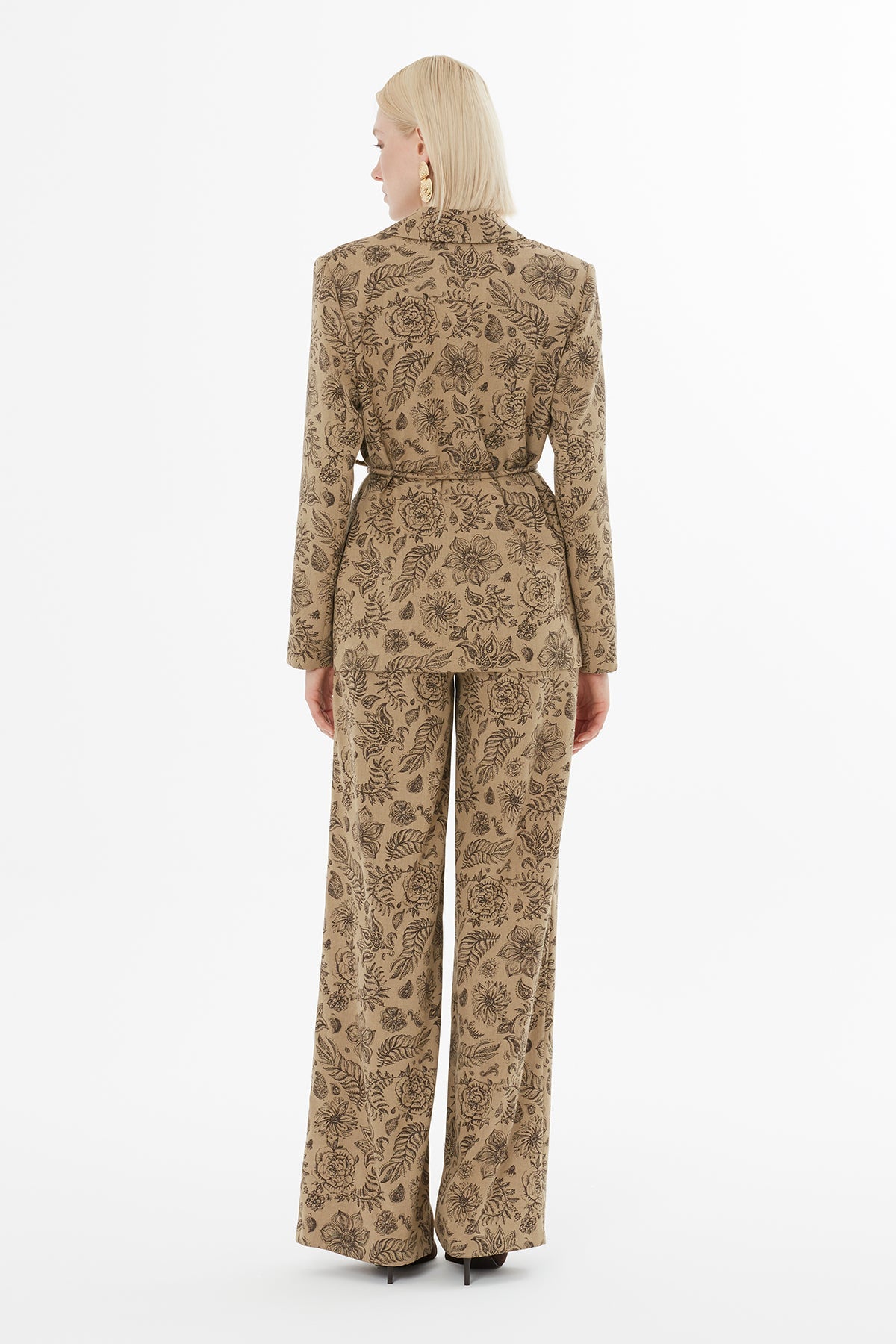 Patterned Jacket and Trousers Set