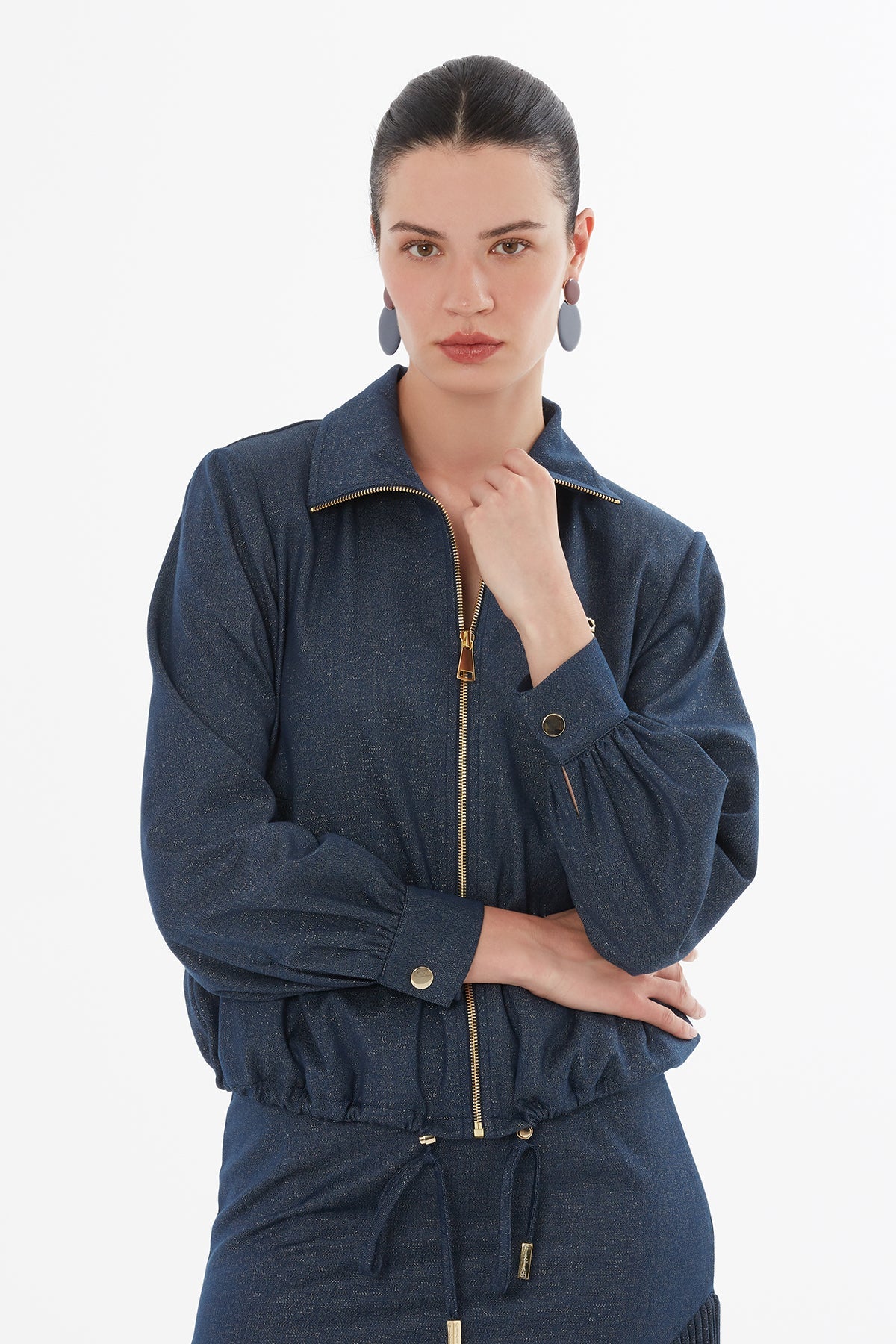 Navy Long Skirt Suit