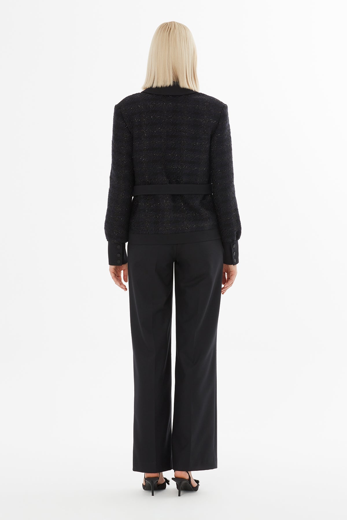 Black Suit with Button Details