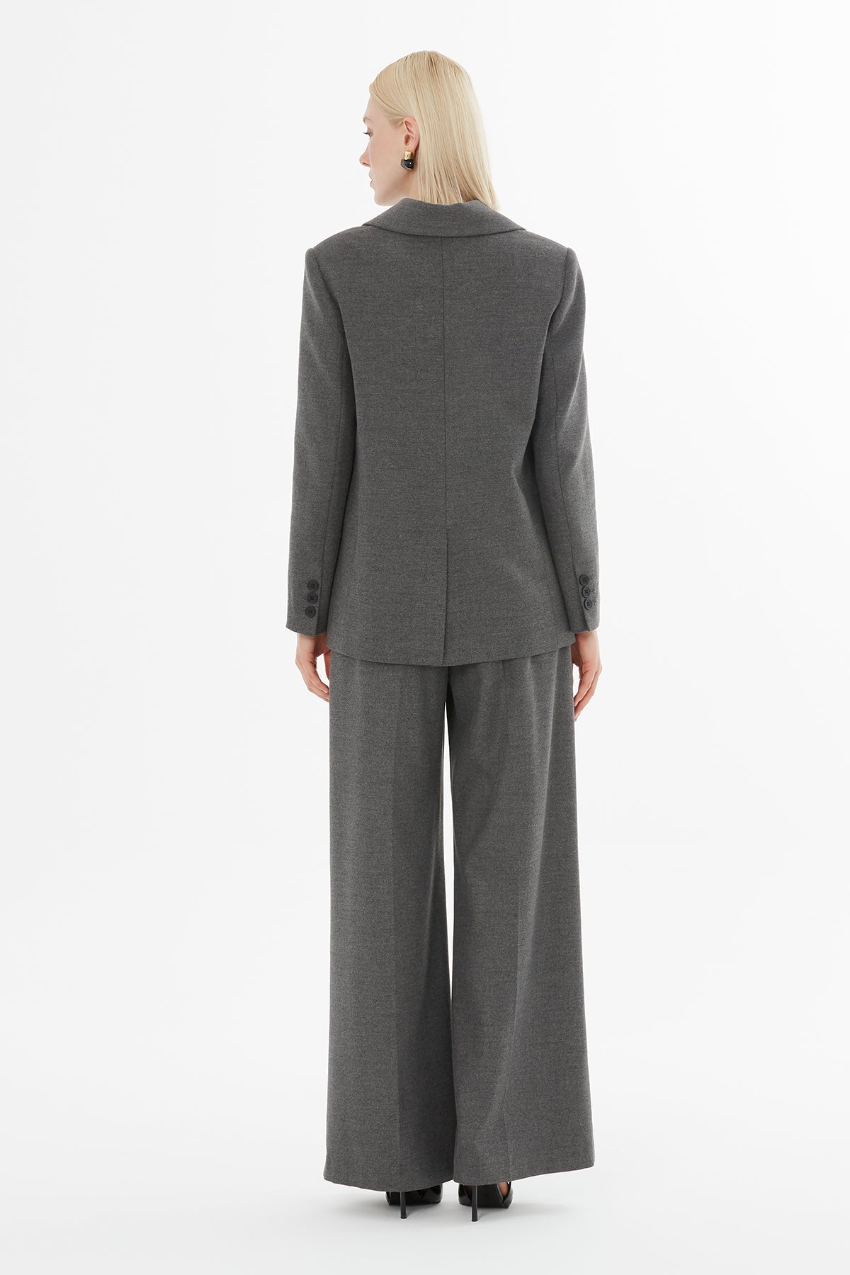 Grey Double-Breasted Jacket Suit