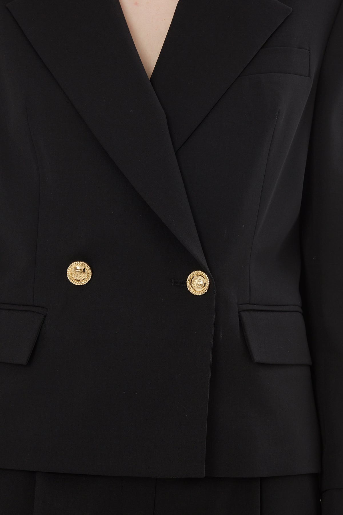 Black Suit with Double-Breasted Jacket