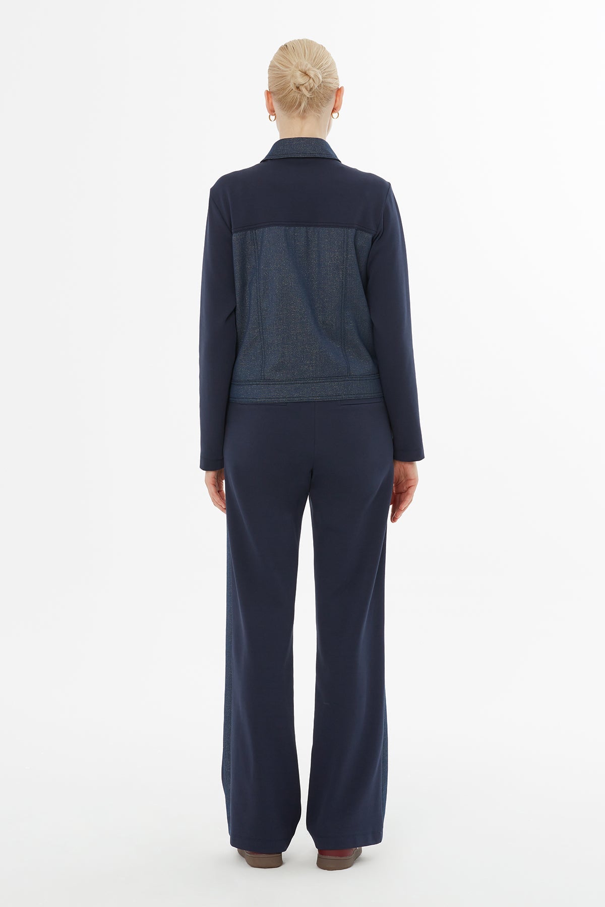 Navy Hooded Zip-Up Tracksuit Set