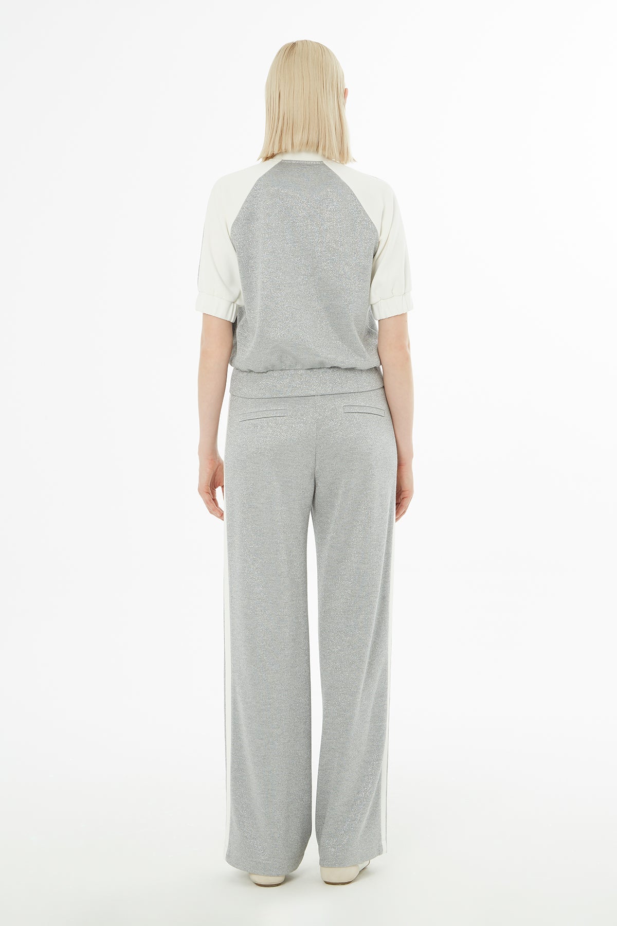 Grey Short-Sleeve Tracksuit Set