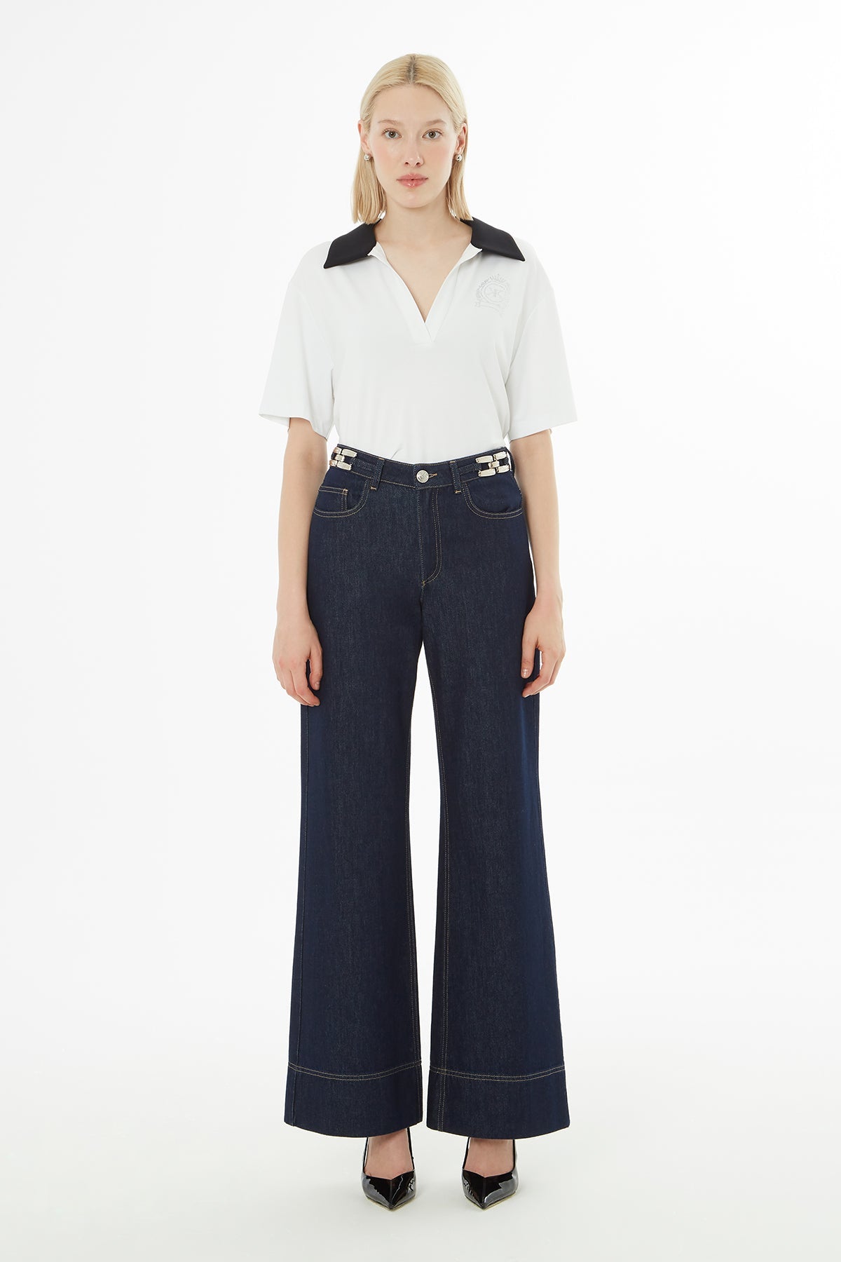 Jean with Double-Hemmed Detail
