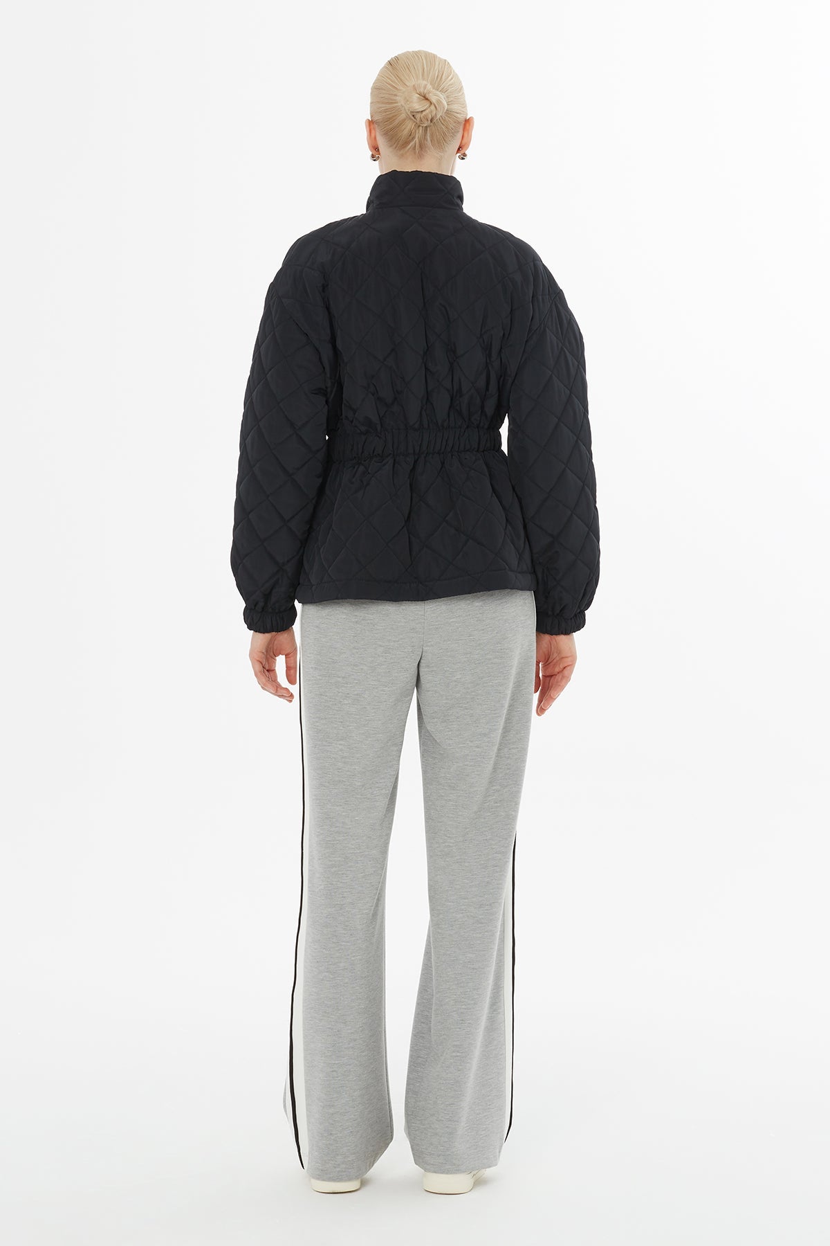 Black Jacket with Elasticated Waist