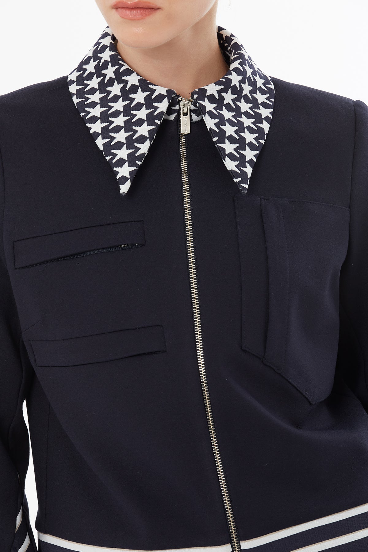 Black Jacket with Zipper Closure