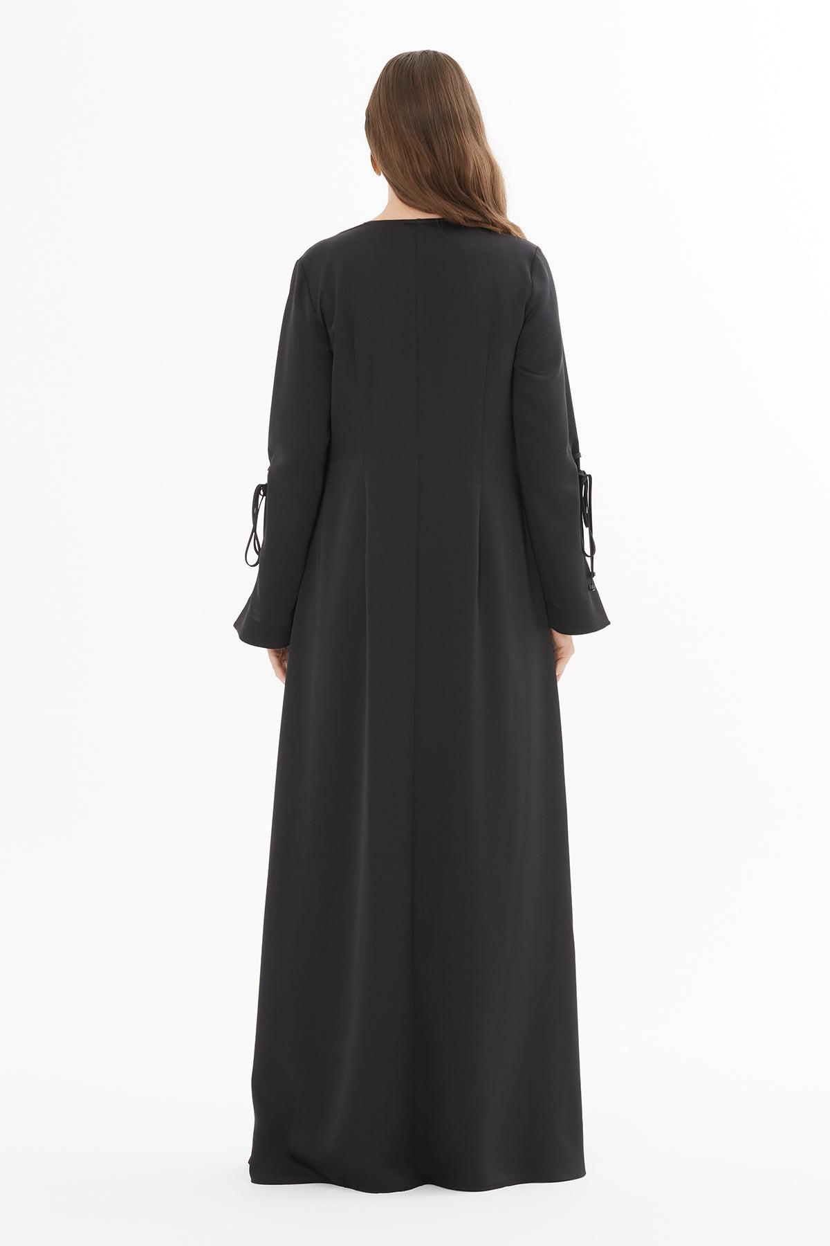 Black Long V-Neck Dress