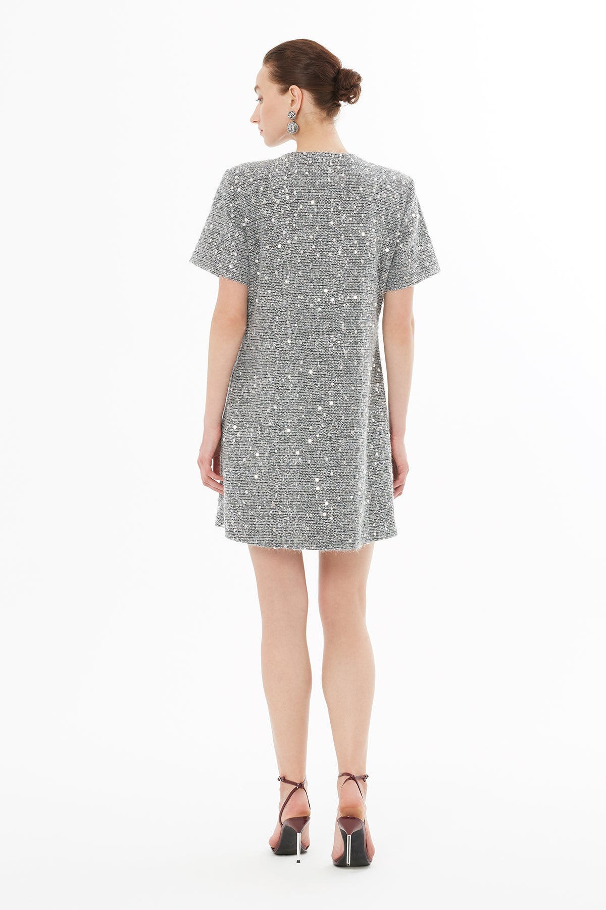 Grey Mini Short Sleeve Dress