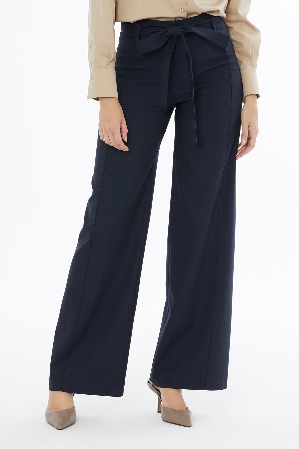 Pants with Back Button Detail