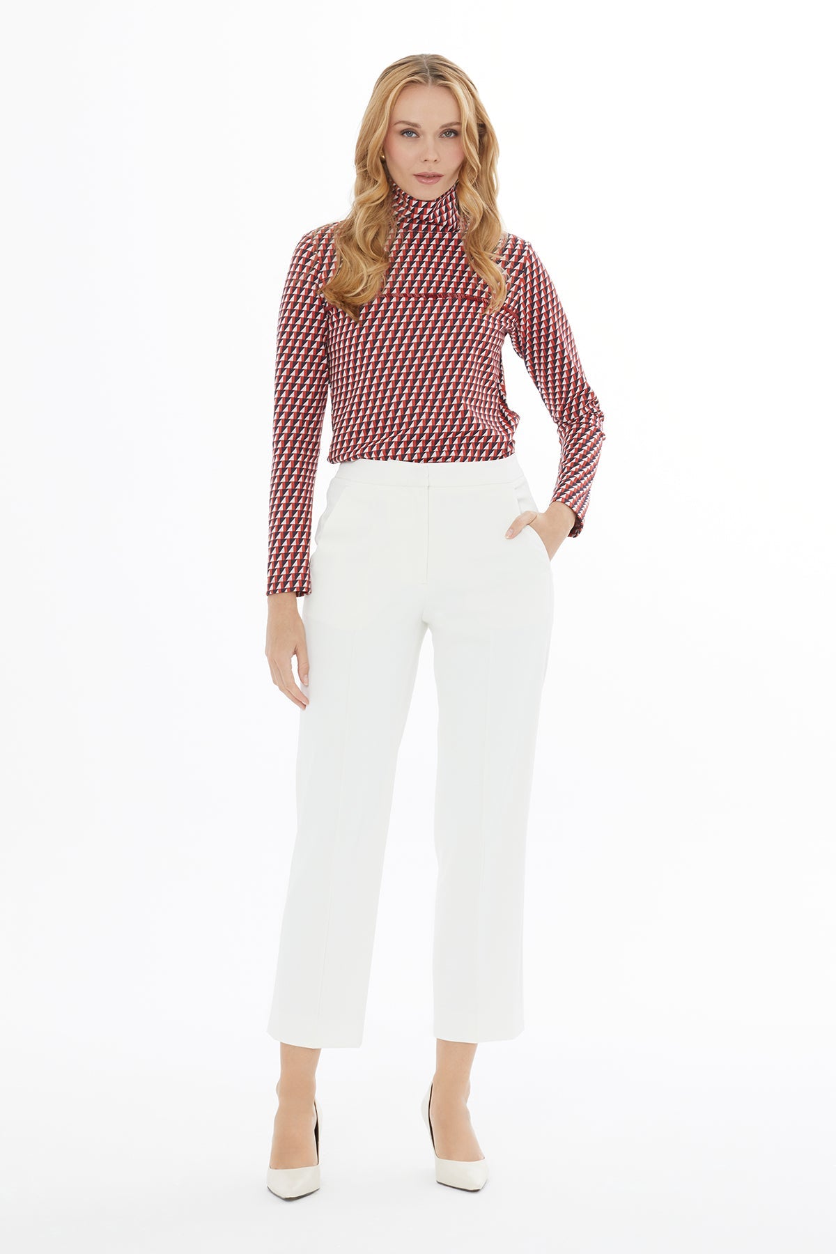 Ecru Classic Fabric Trousers