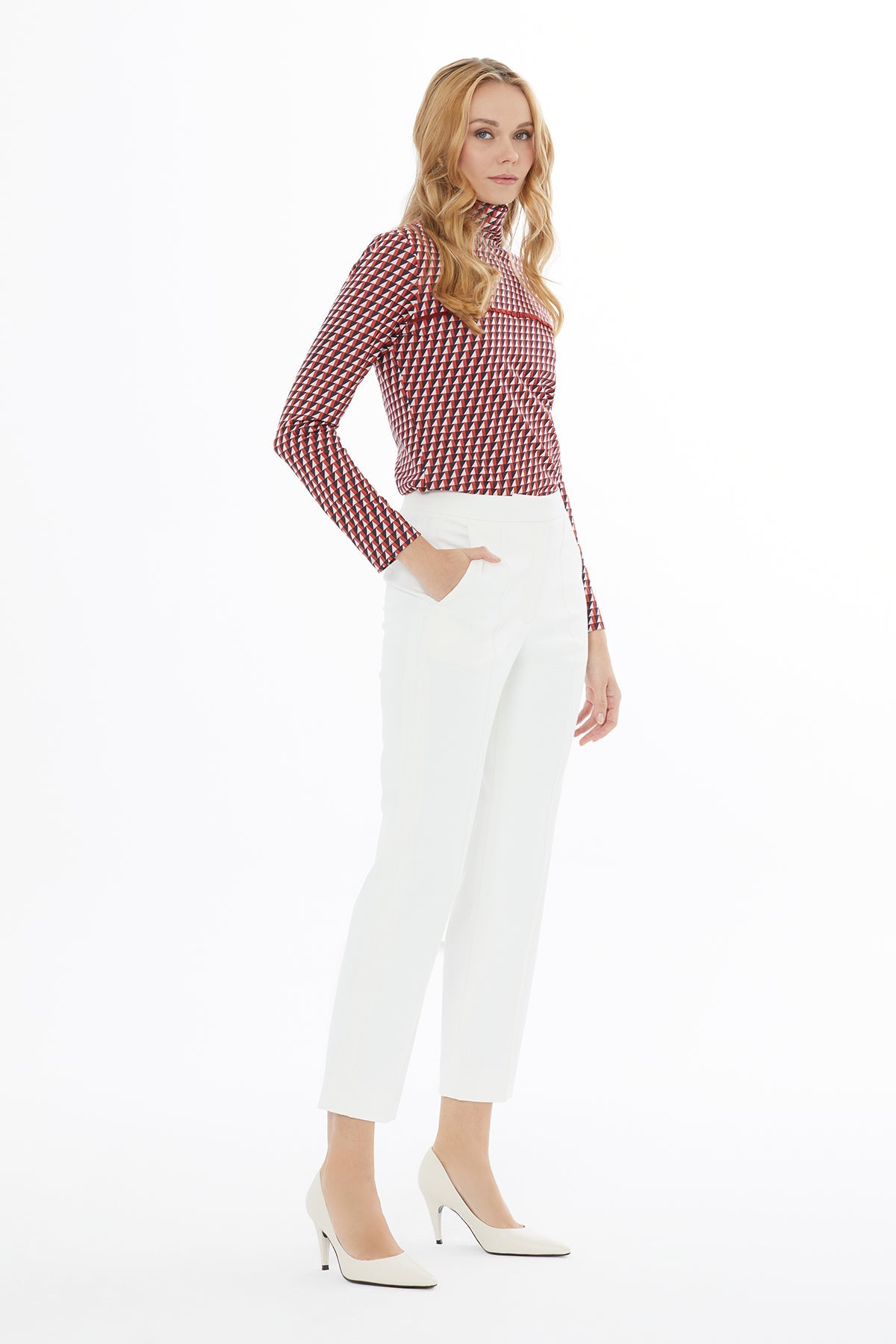 Ecru Classic Fabric Trousers