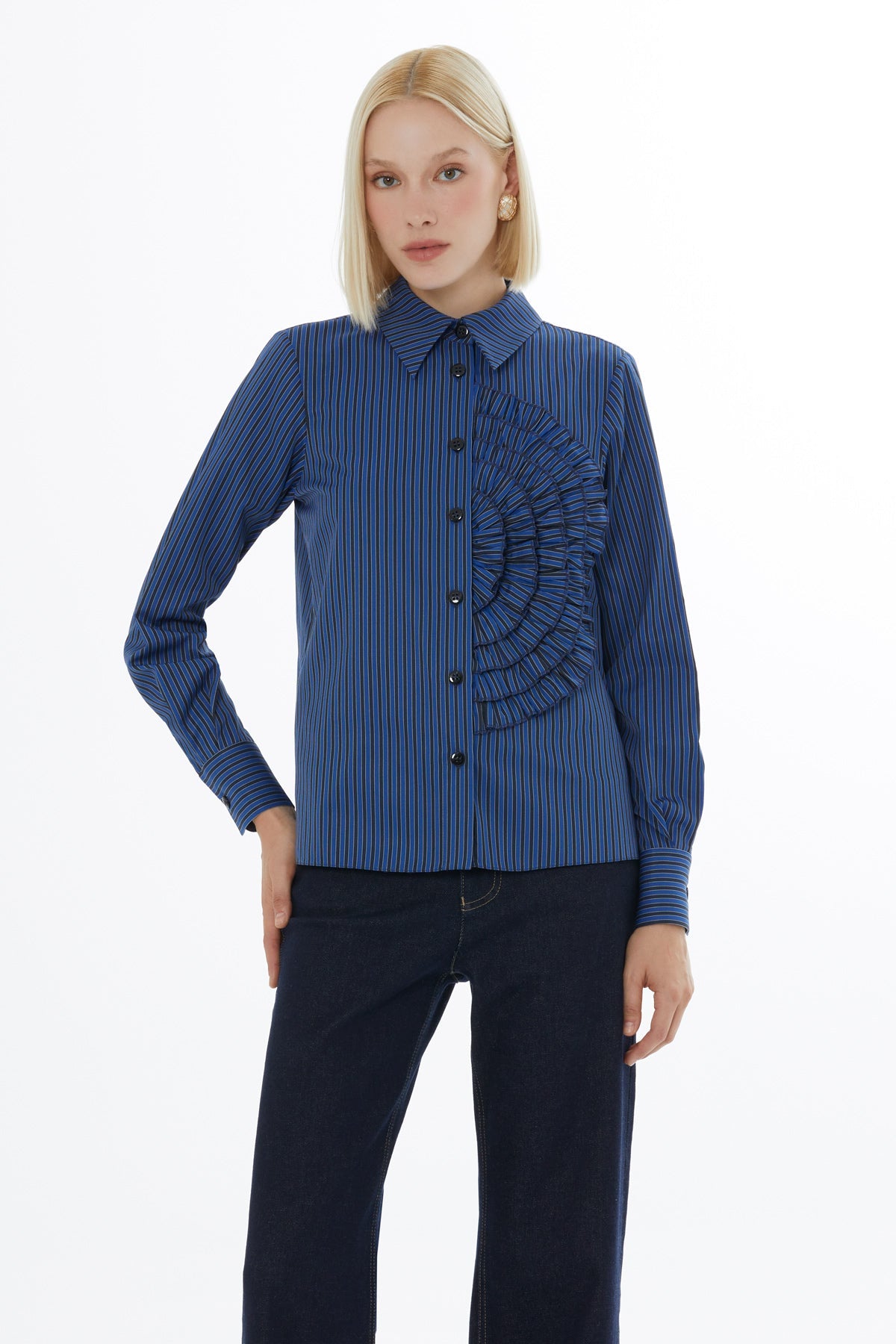 Blue Button-Down Collar Shirt