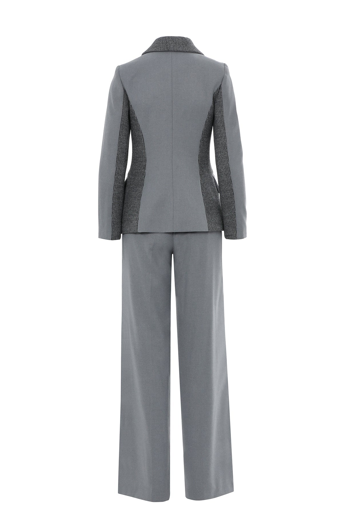 Grey Suit with Double-Breasted Jacket