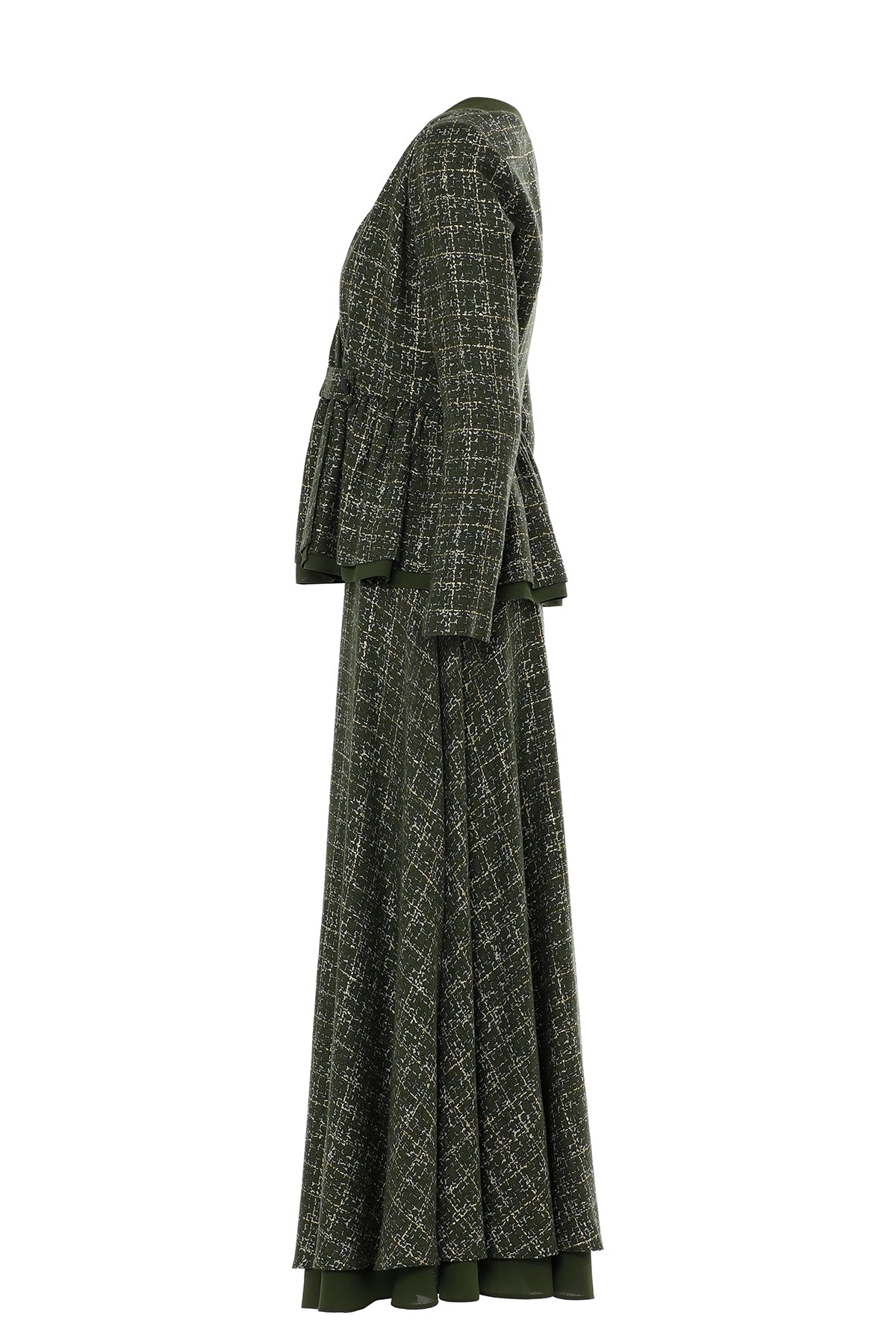 Green Suit with Pleated Jacket