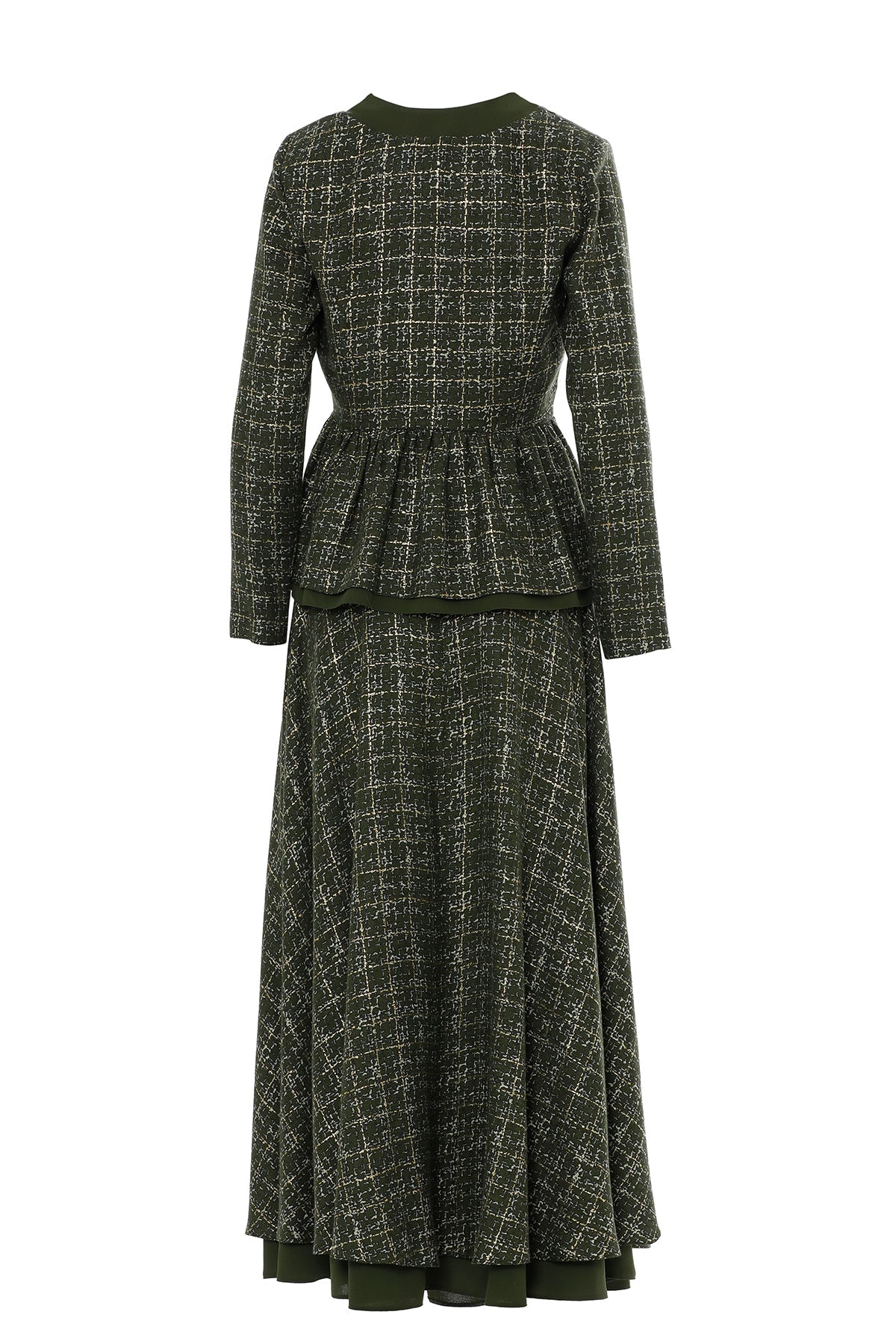 Green Suit with Pleated Jacket