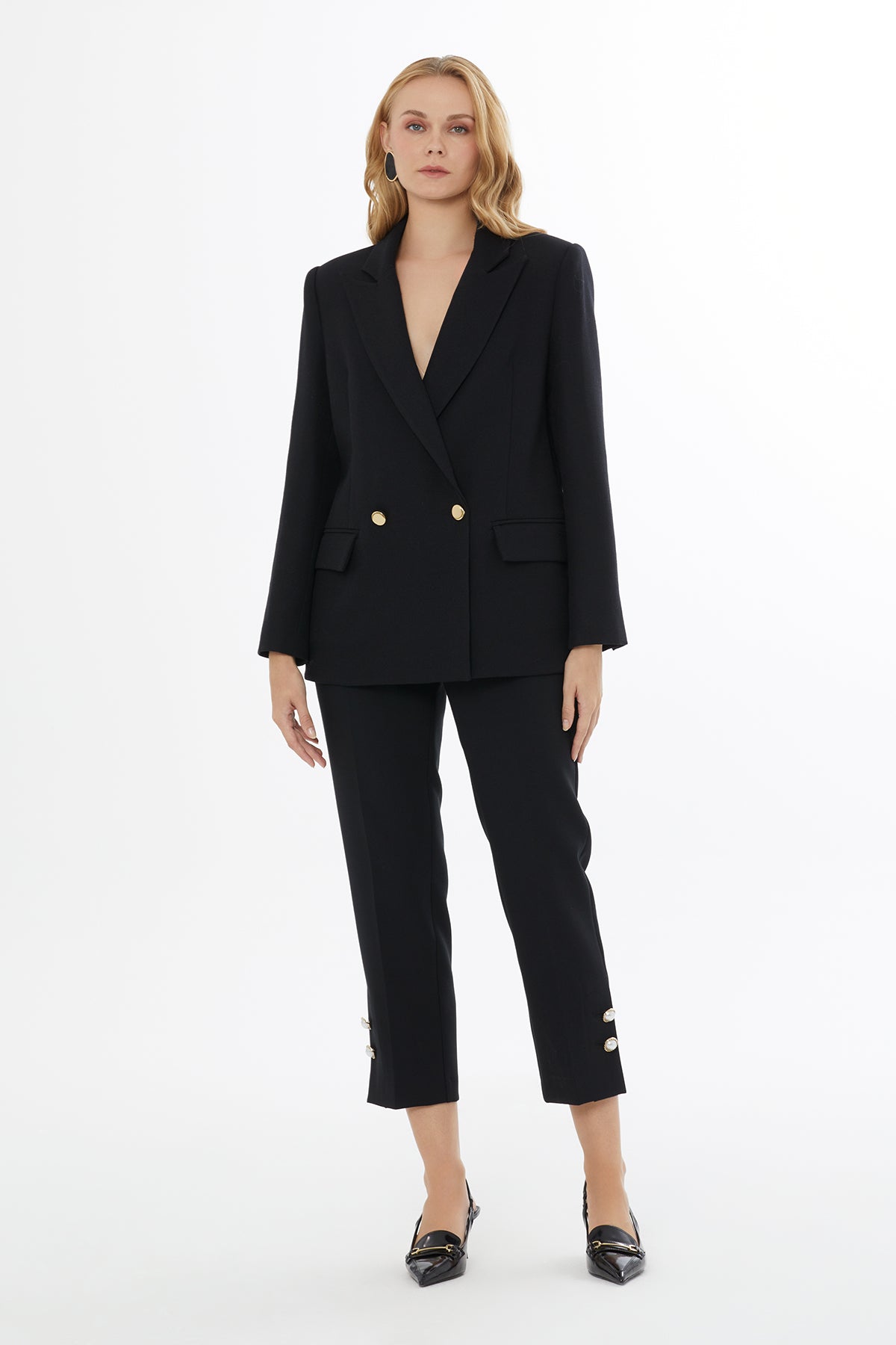 Black Jacket with Front Buttons