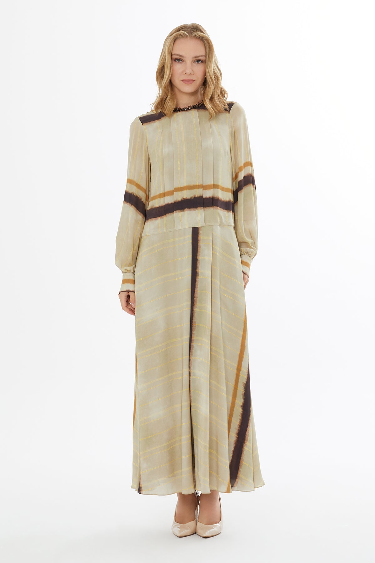 Printed Lined Maxi Dress