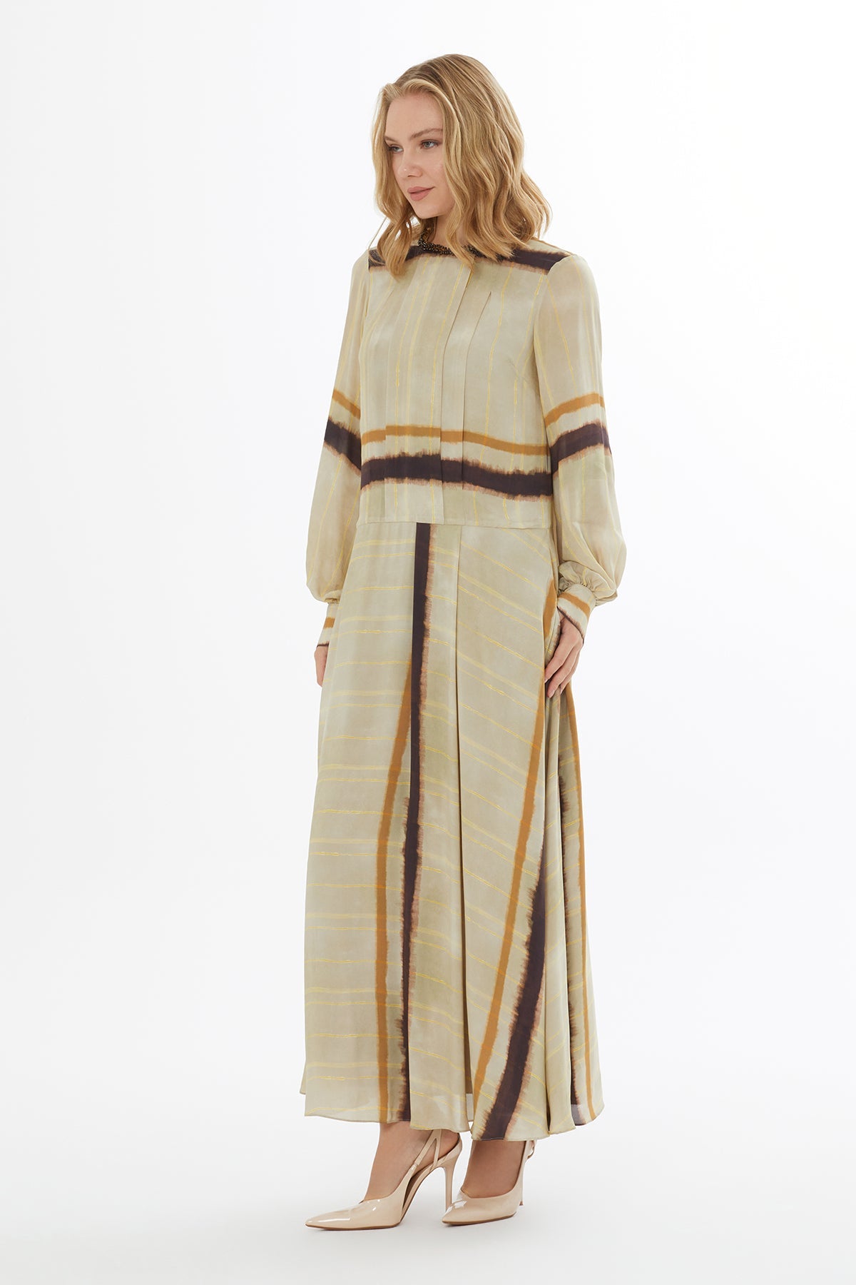 Printed Lined Maxi Dress